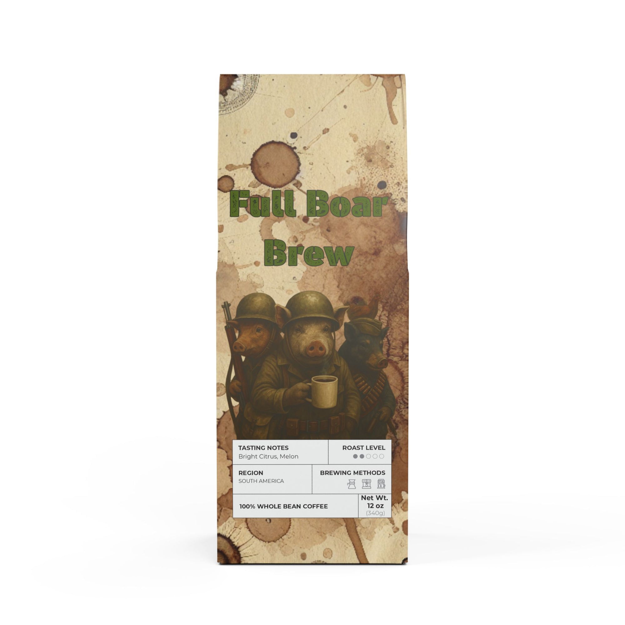 Full Boar Brew: Colombia Single Origin Coffee (Light-Medium Roast)