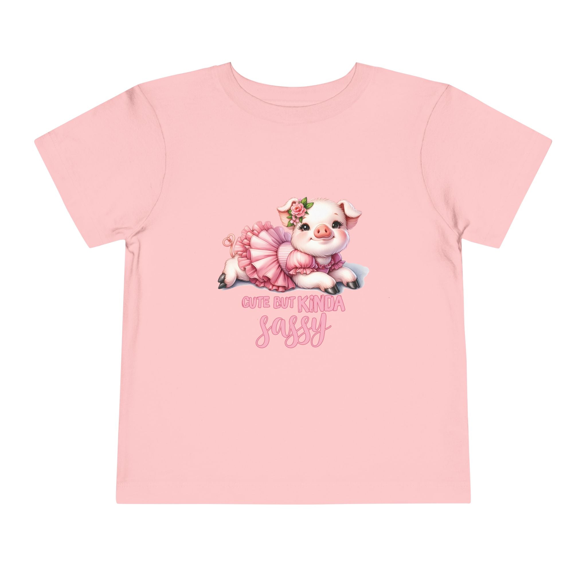 Sassy Pig Toddler Tee, Cute Kids T-Shirt, Birthday Gift, Toddler Apparel, Funny Animal Shirt, Playful Baby Tee