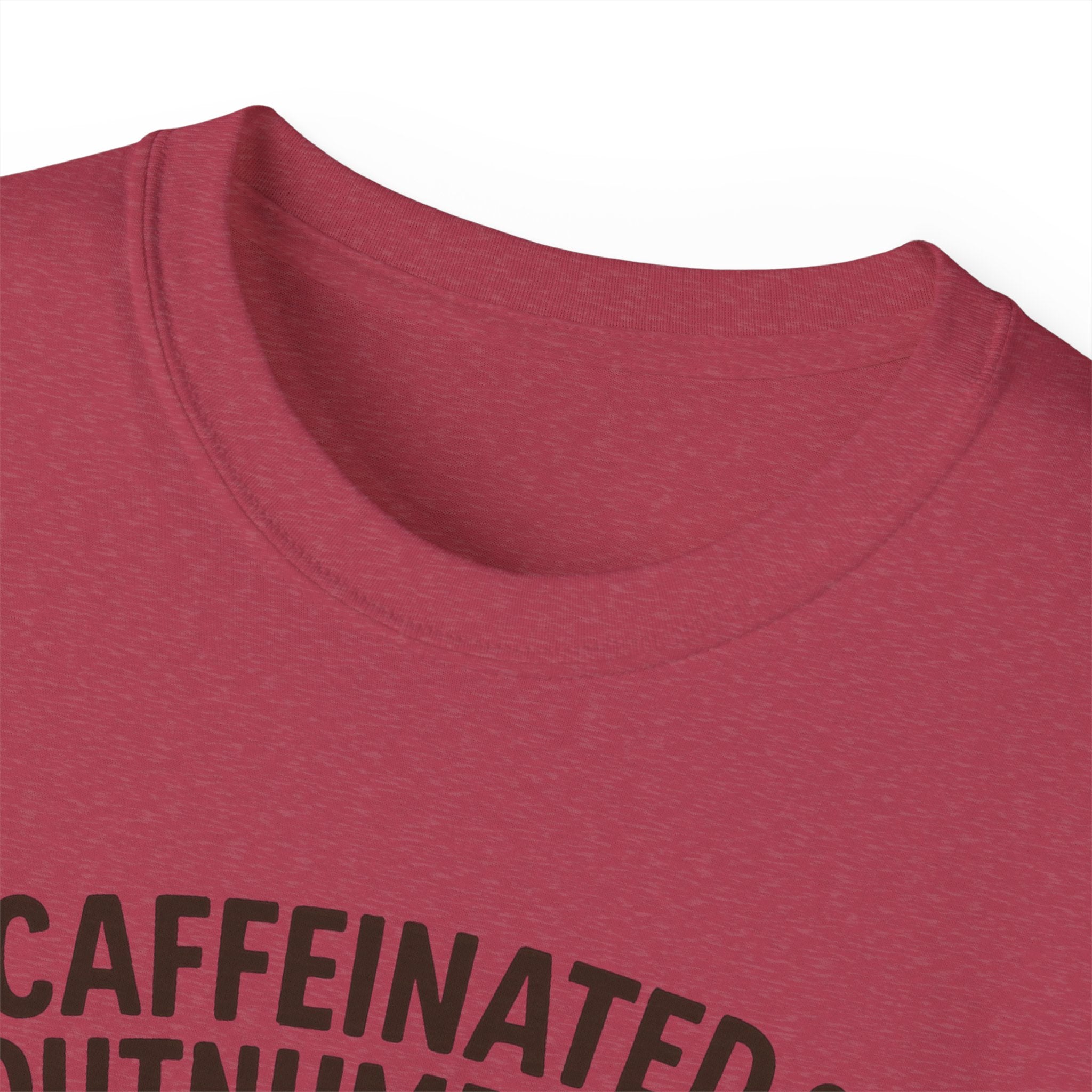 Caffeinated & Outnumbered Tee, Mom Life Shirt, Funny Parenting Tee, Gifts for Moms, Family Humor T-Shirt, Cute Kids Design