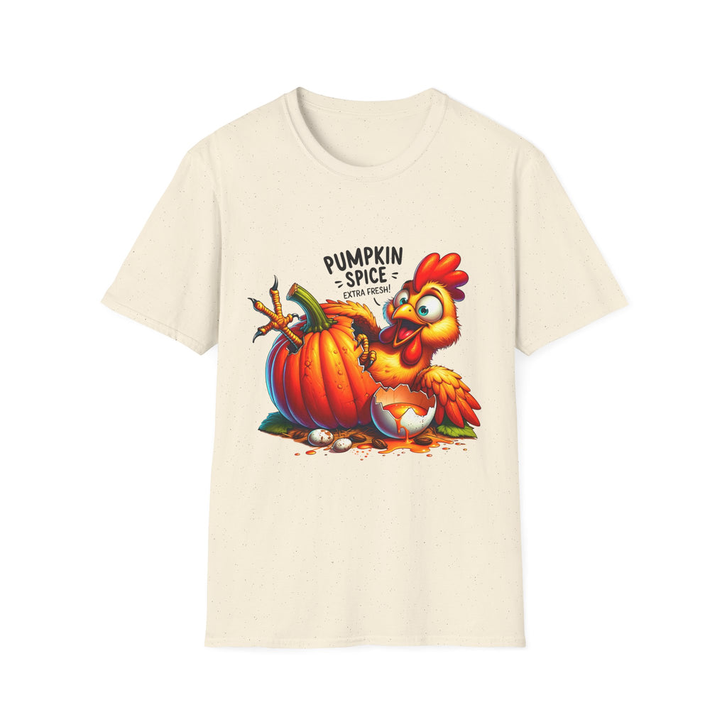 Pumpkin Spice Chicken T-Shirt, Fall Tees, Funny Halloween Shirt, Unisex Graphic Tee, Autumn Apparel, Gift for Thanksgiving