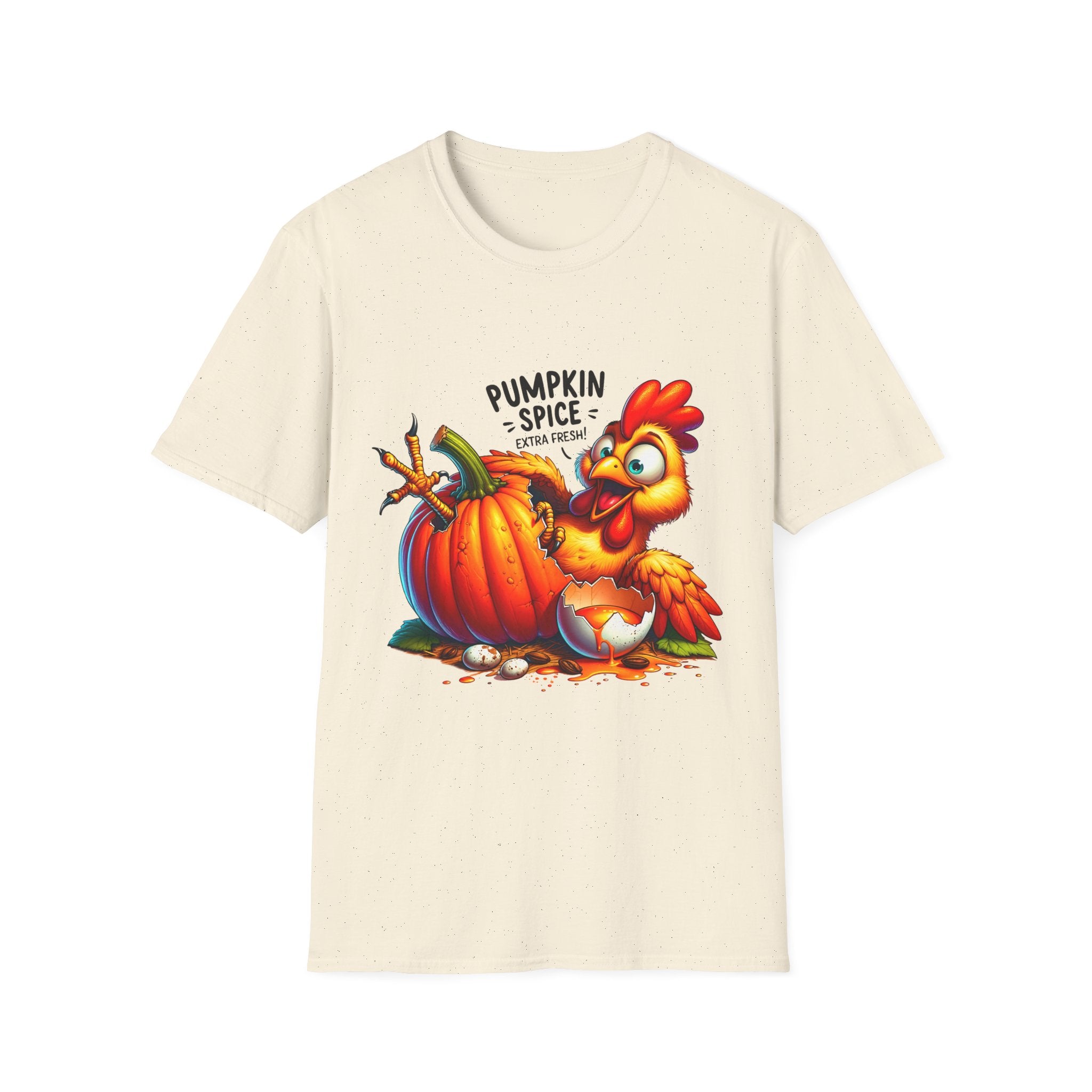 Pumpkin Spice Chicken T-Shirt, Fall Tees, Funny Halloween Shirt, Unisex Graphic Tee, Autumn Apparel, Gift for Thanksgiving