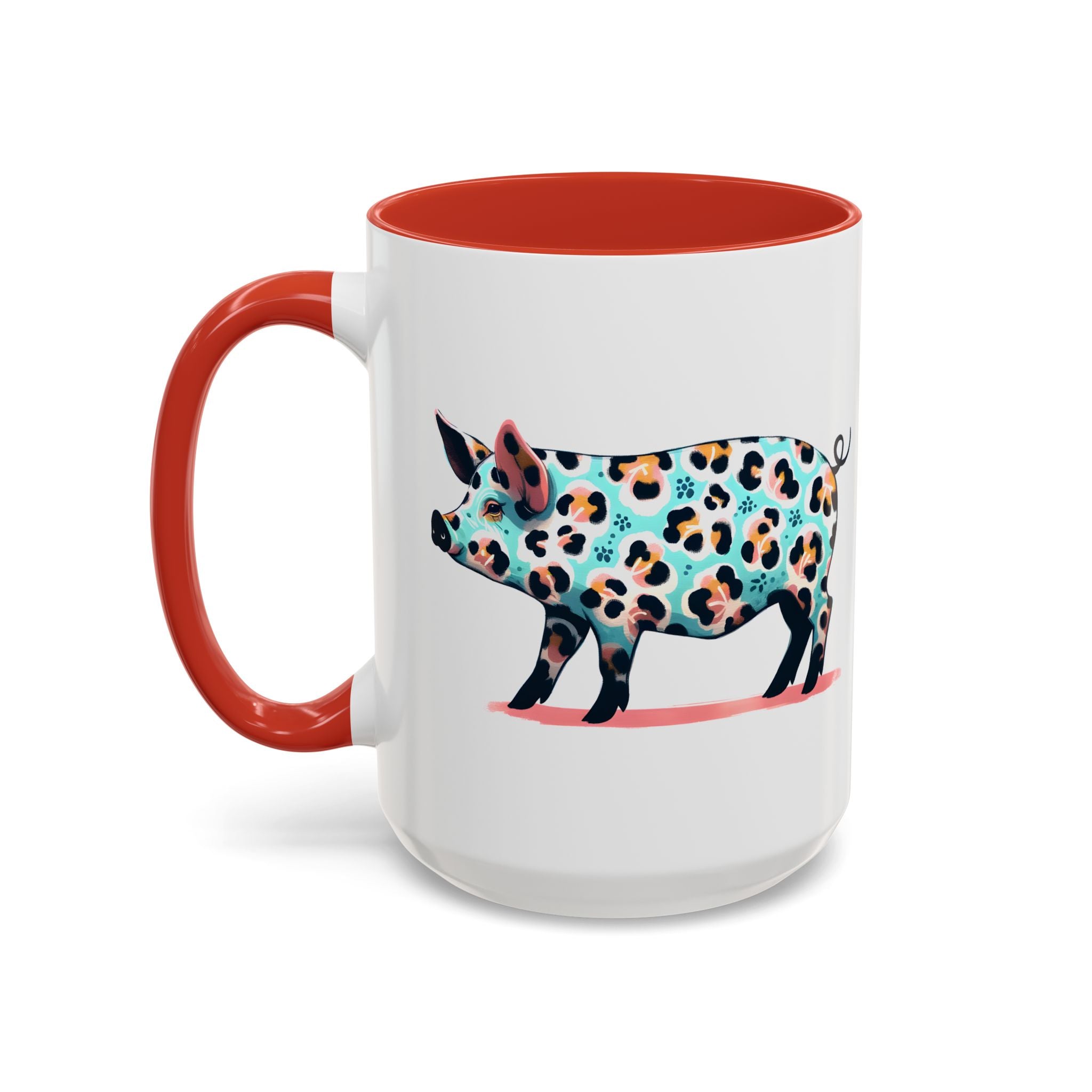 Playful Leopard Print Accent Coffee Mug | Unique Gift for Animal Lovers, Kitchen Decor, Tea Lovers, Birthday Present, Personalized Mug