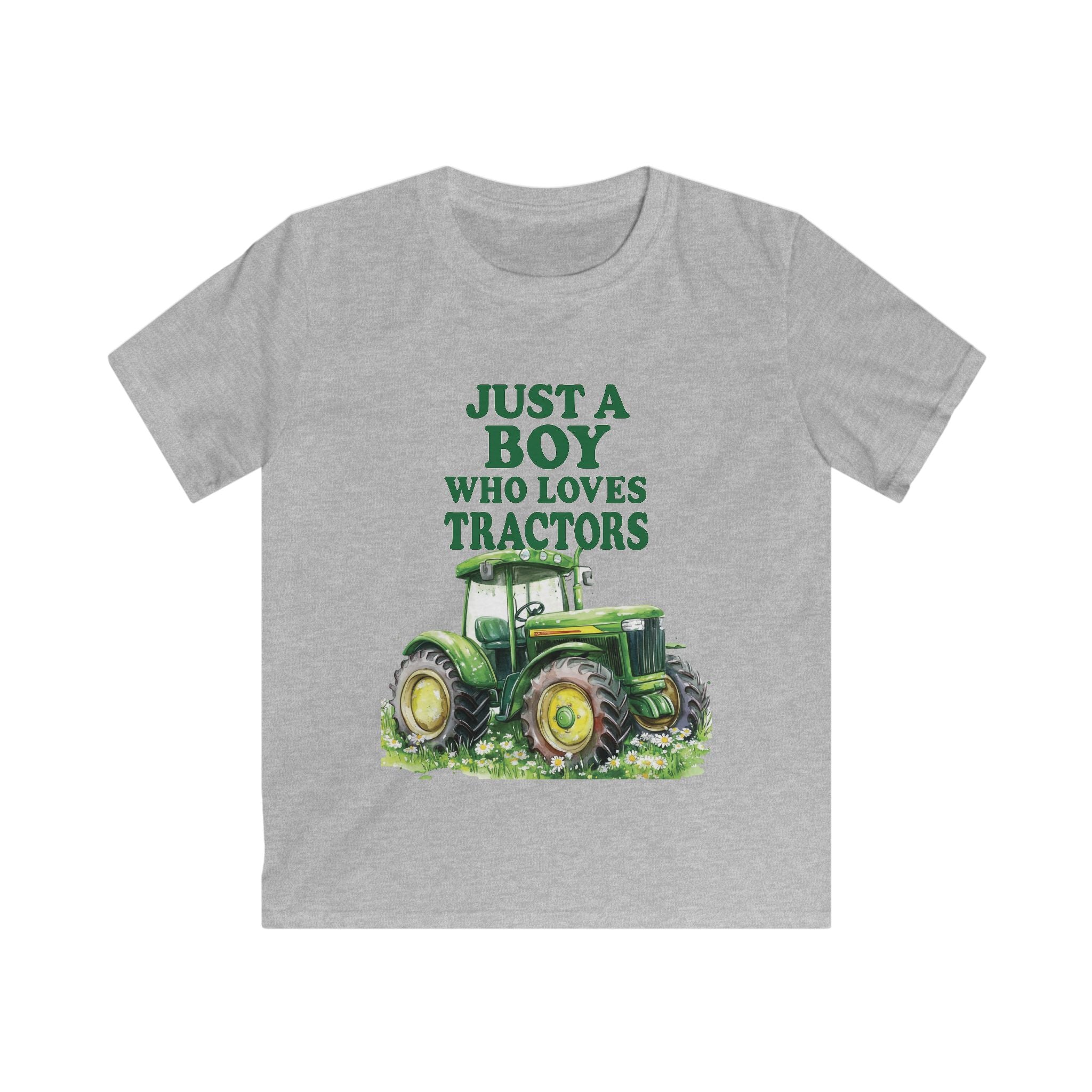 Kids Tractor Tee - Just a Boy Who Loves Tractors, Perfect for Farm Lovers, Birthday Gift, Outdoor Play, Everyday Wear