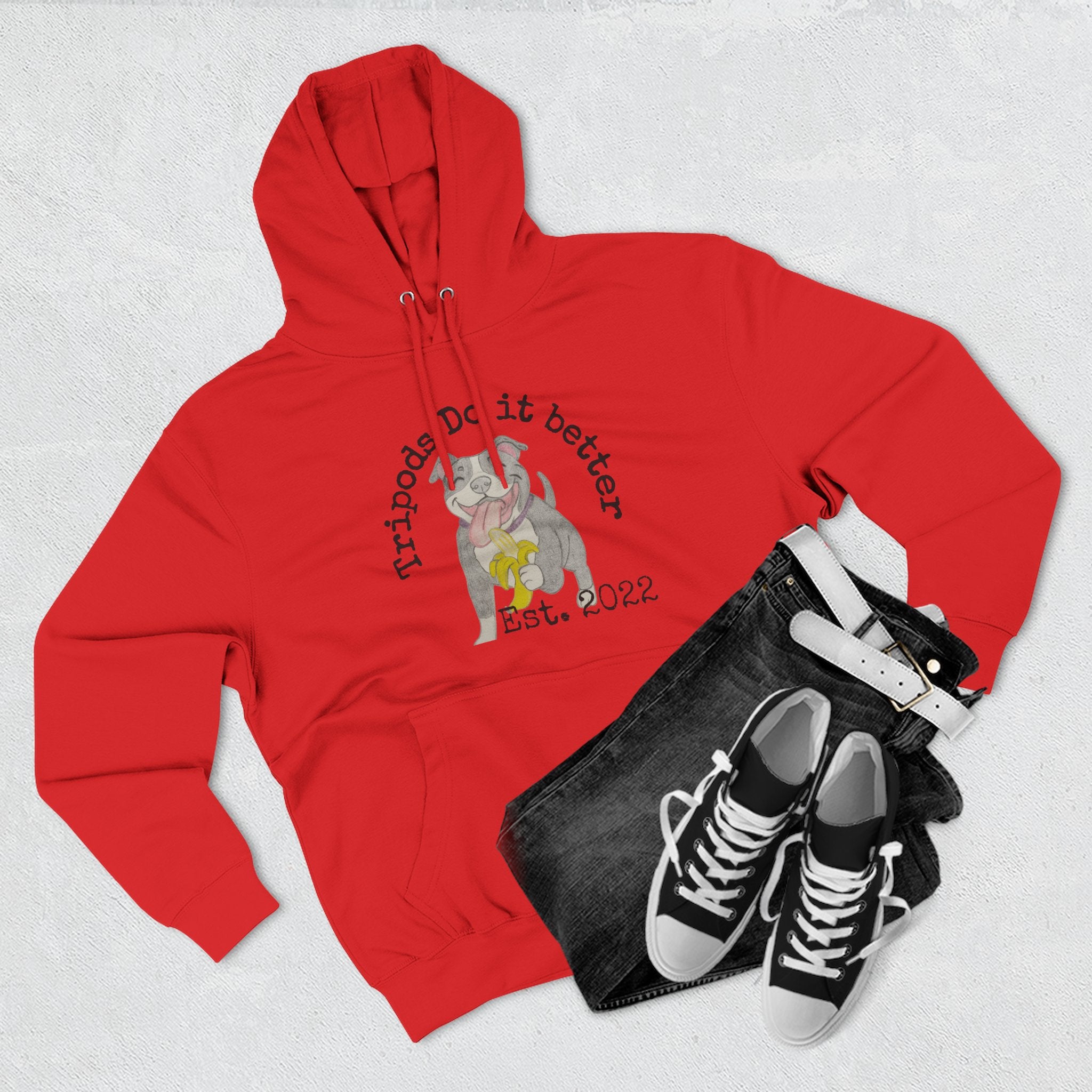 Three-Panel Fleece Hoodie - Perfect Gift for Animal Lovers, Cozy Comfort for Any Occasion, Celebrating Pets, Unique Pet Tribute [...]