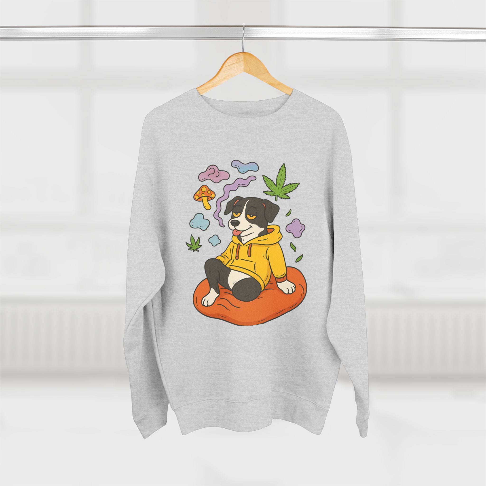Cozy Dog Lover's Sweatshirt, Chill Vibes, Animal Lovers Gift, Casual Wear, Cute Pet Apparel, Fun Lifestyle Apparel
