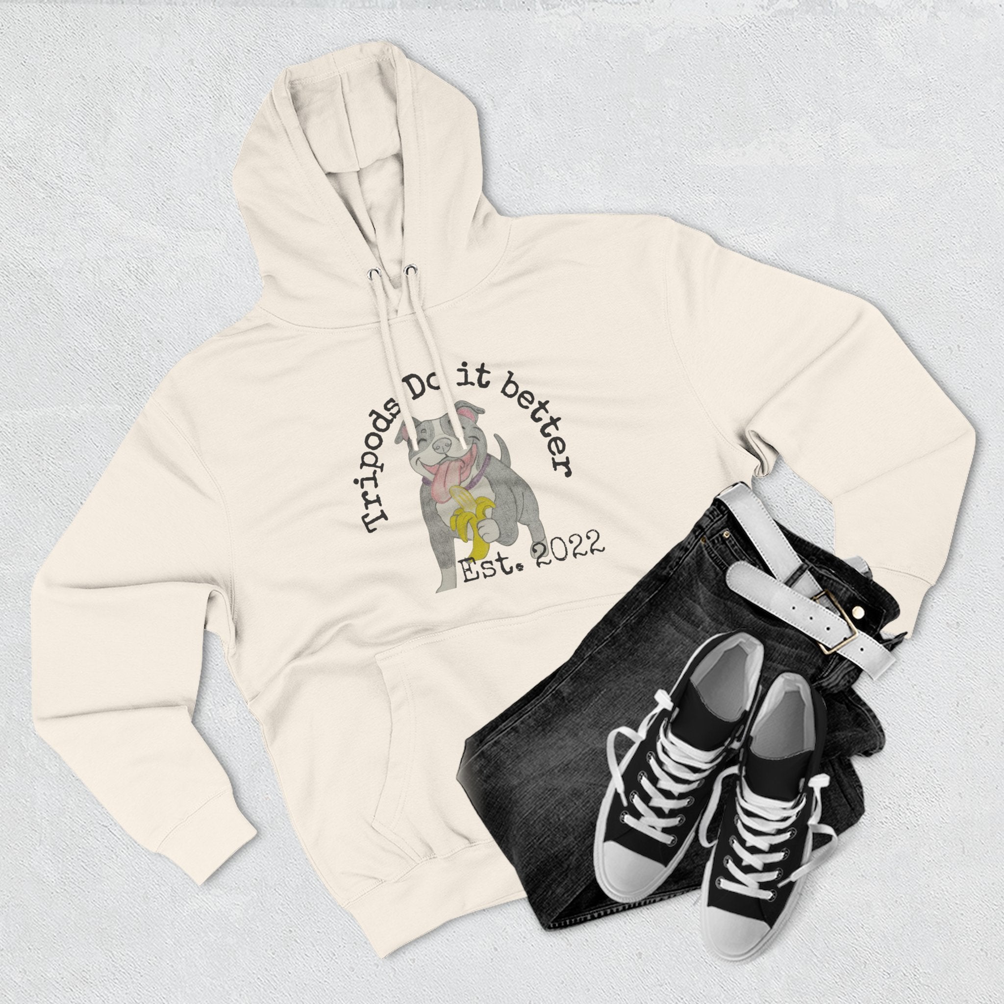 Three-Panel Fleece Hoodie - Perfect Gift for Animal Lovers, Cozy Comfort for Any Occasion, Celebrating Pets, Unique Pet Tribute [...]