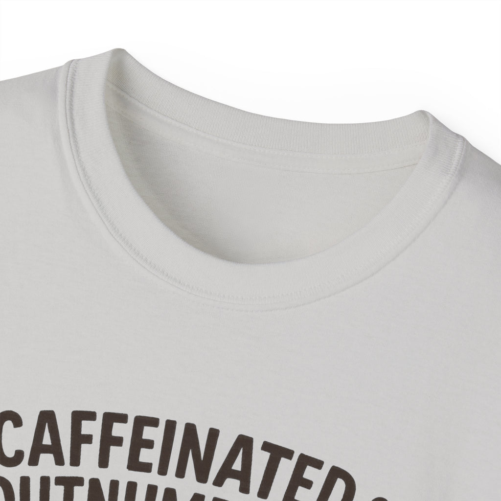 Caffeinated & Outnumbered Tee, Mom Life Shirt, Funny Parenting Tee, Gifts for Moms, Family Humor T-Shirt, Cute Kids Design