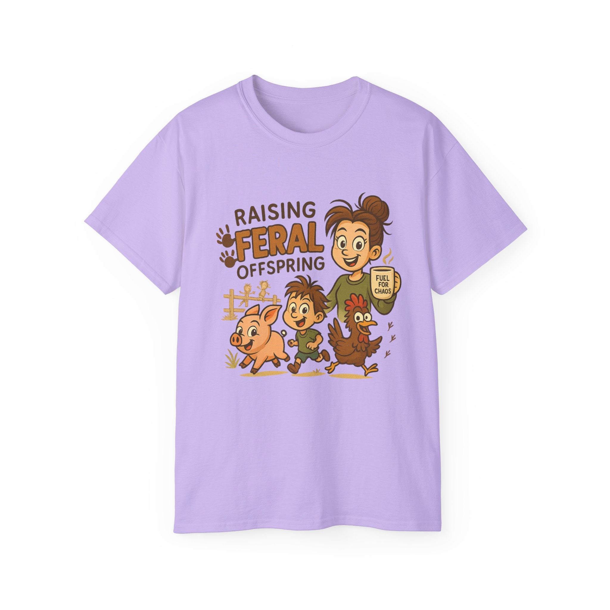 Feral Offspring Tee, Fun Unisex Shirt, Cute Animal Gift, Eco-Friendly Cotton T-Shirt, Perfect for Parents and Kids, Casual Wear