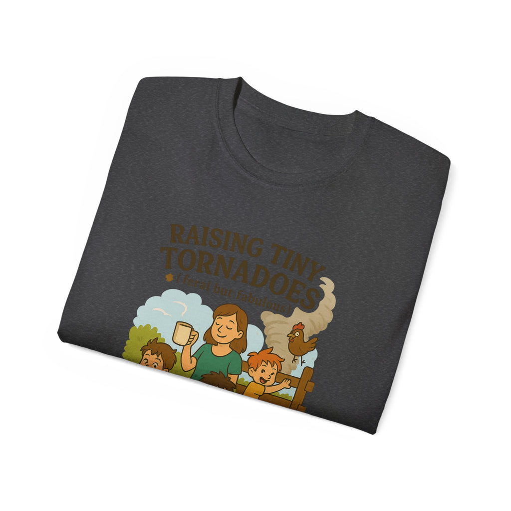 Unisex Ultra Cotton Tee: Raising Tiny Tornadoes, Fun Parenting Shirt, Coffee Lovers Gift, Family Humor T-Shirt, Fabulously Feral Kids [...]