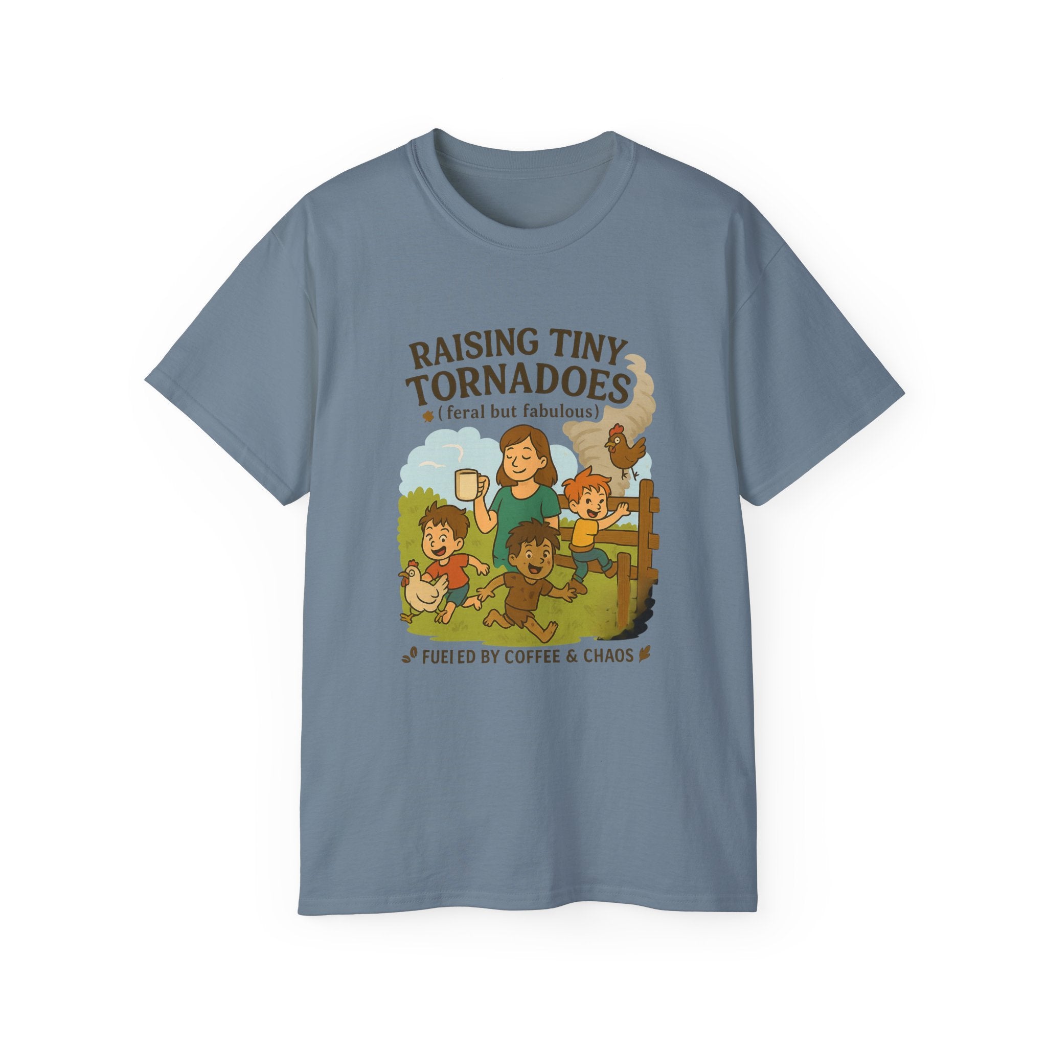 Unisex Ultra Cotton Tee: Raising Tiny Tornadoes, Fun Parenting Shirt, Coffee Lovers Gift, Family Humor T-Shirt, Fabulously Feral Kids [...]