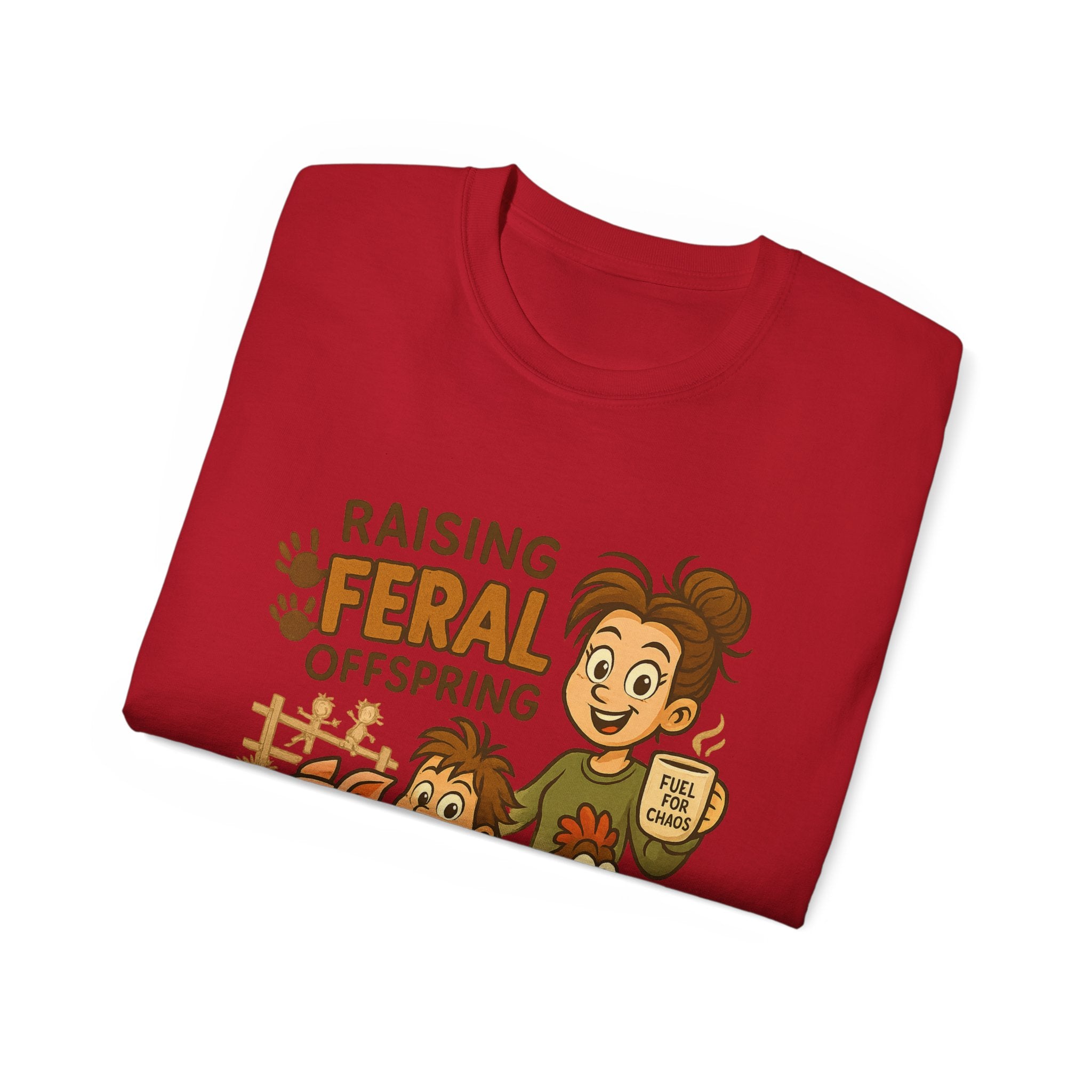 Feral Offspring Tee, Fun Unisex Shirt, Cute Animal Gift, Eco-Friendly Cotton T-Shirt, Perfect for Parents and Kids, Casual Wear