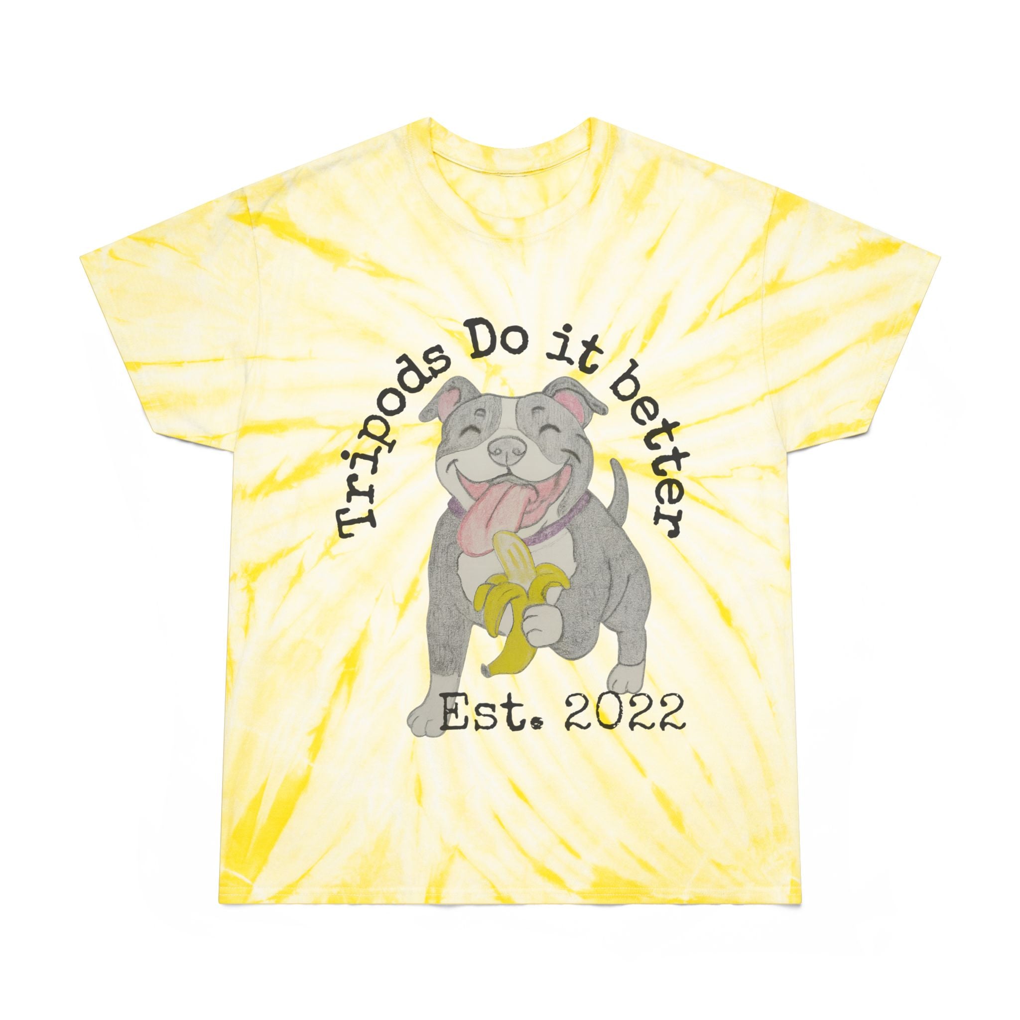 Cheerful Tie-Dye Tee, Perfect Gift for Dog Lovers, Casual Summer Wear, Fun Birthday Tops, Unique Pet Apparel