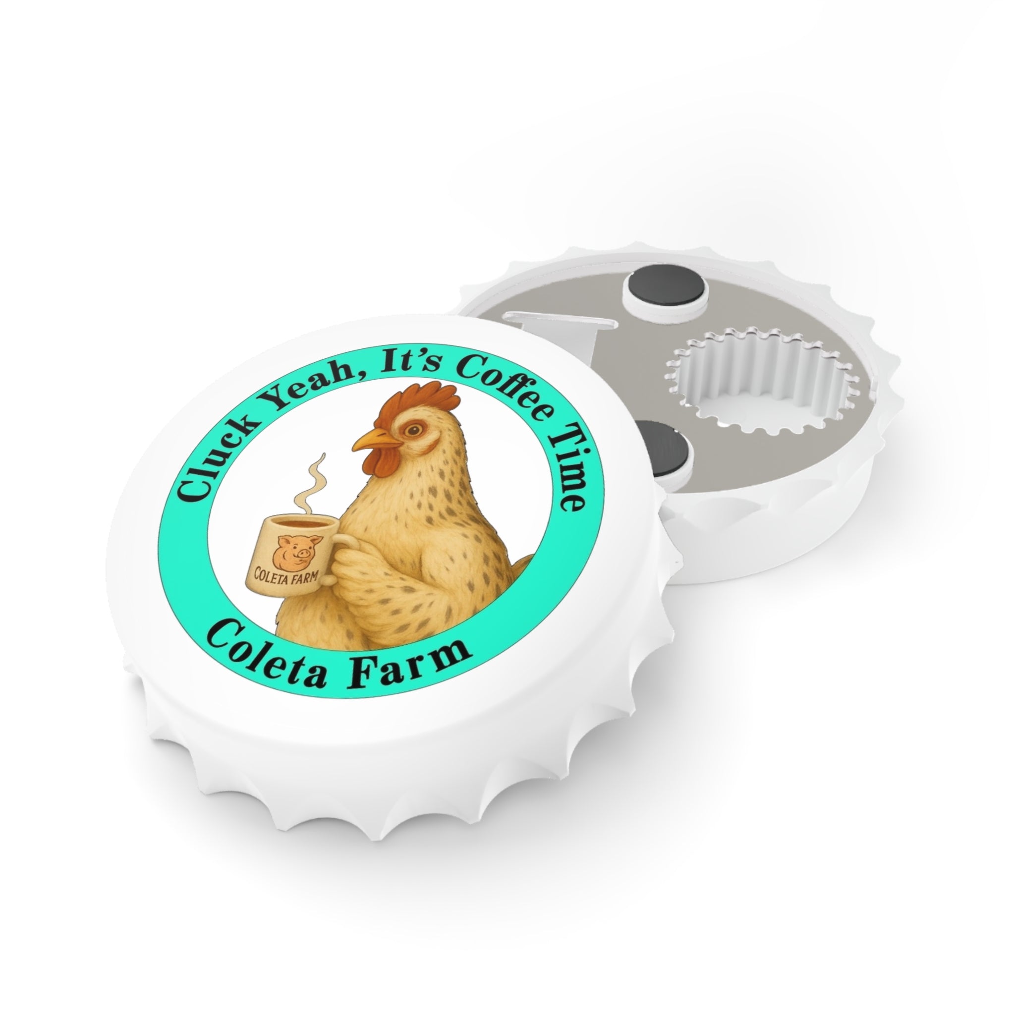 Farmhouse Chicken Bottle Opener | Fun Gift for Coffee Lovers | Cute Kitchen Decor | Collectible Bottle Cap Opener | Home Bar Accessory
