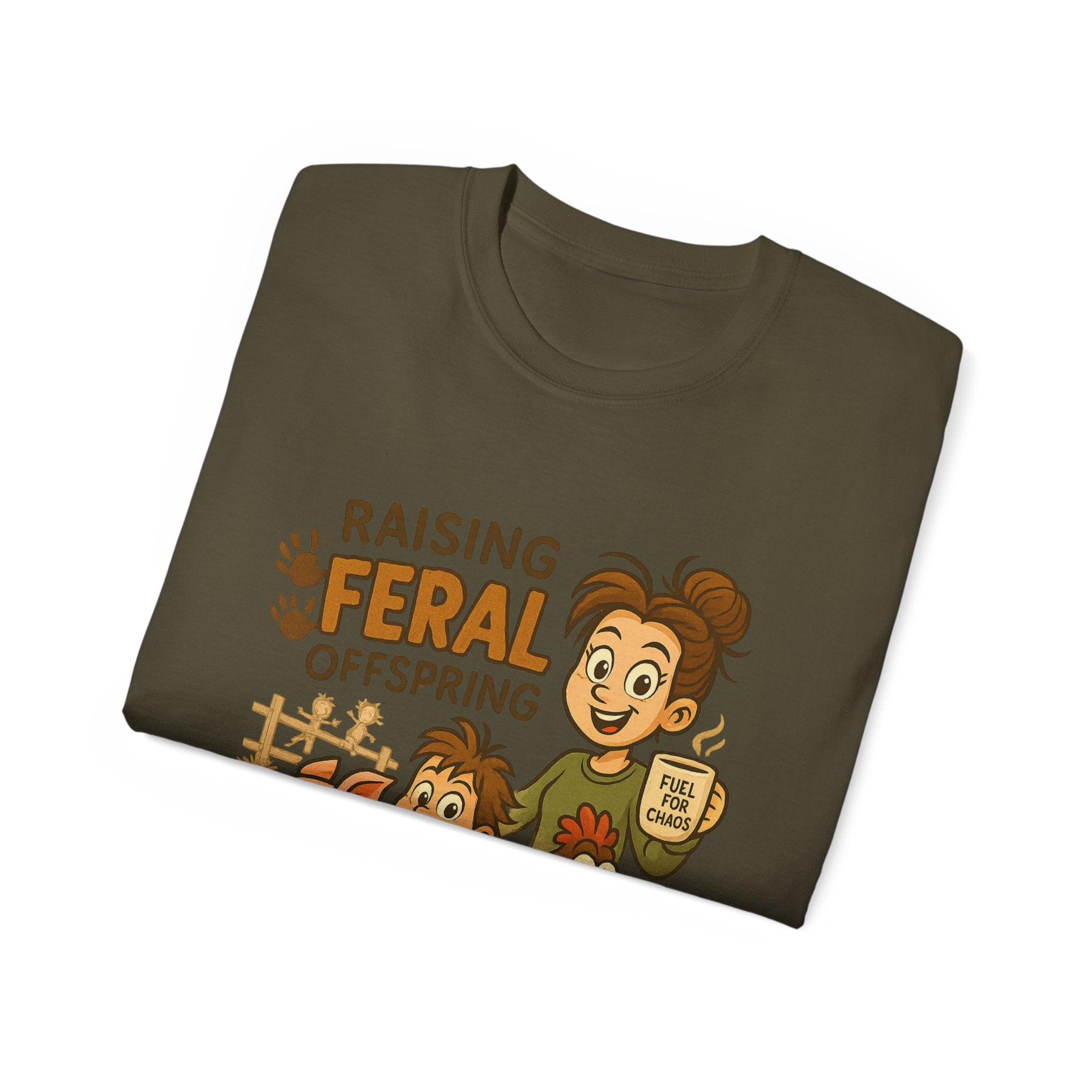 Feral Offspring Tee, Fun Unisex Shirt, Cute Animal Gift, Eco-Friendly Cotton T-Shirt, Perfect for Parents and Kids, Casual Wear