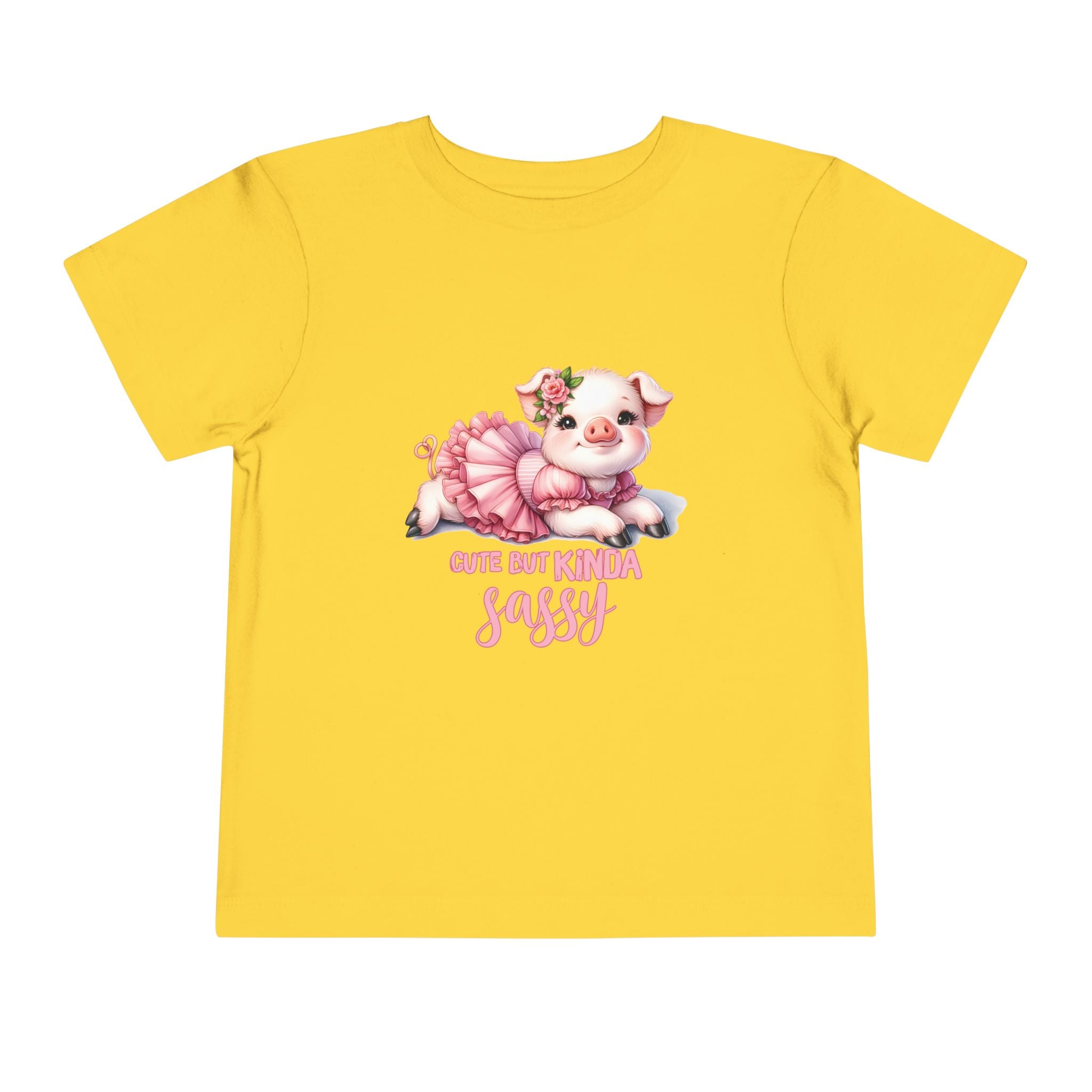Sassy Pig Toddler Tee, Cute Kids T-Shirt, Birthday Gift, Toddler Apparel, Funny Animal Shirt, Playful Baby Tee