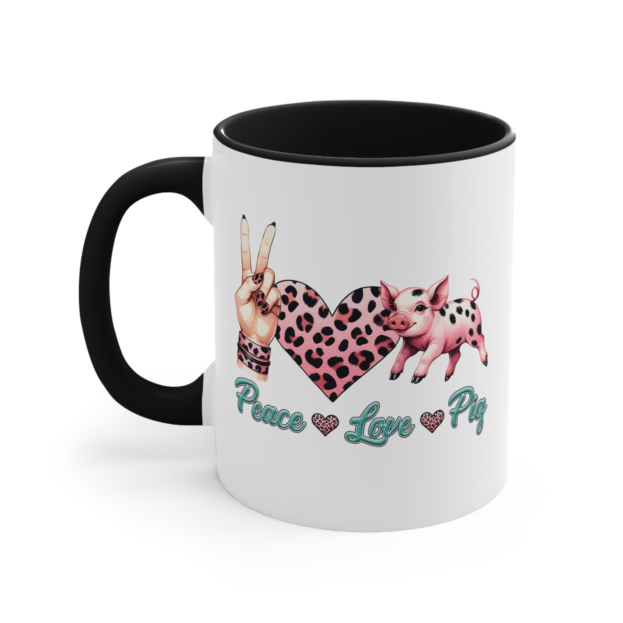 Cute Piggy Accent Mugs - Perfect for Coffee Lovers, Animal Lovers, Gifts, Tea Time, Kitchen Decor
