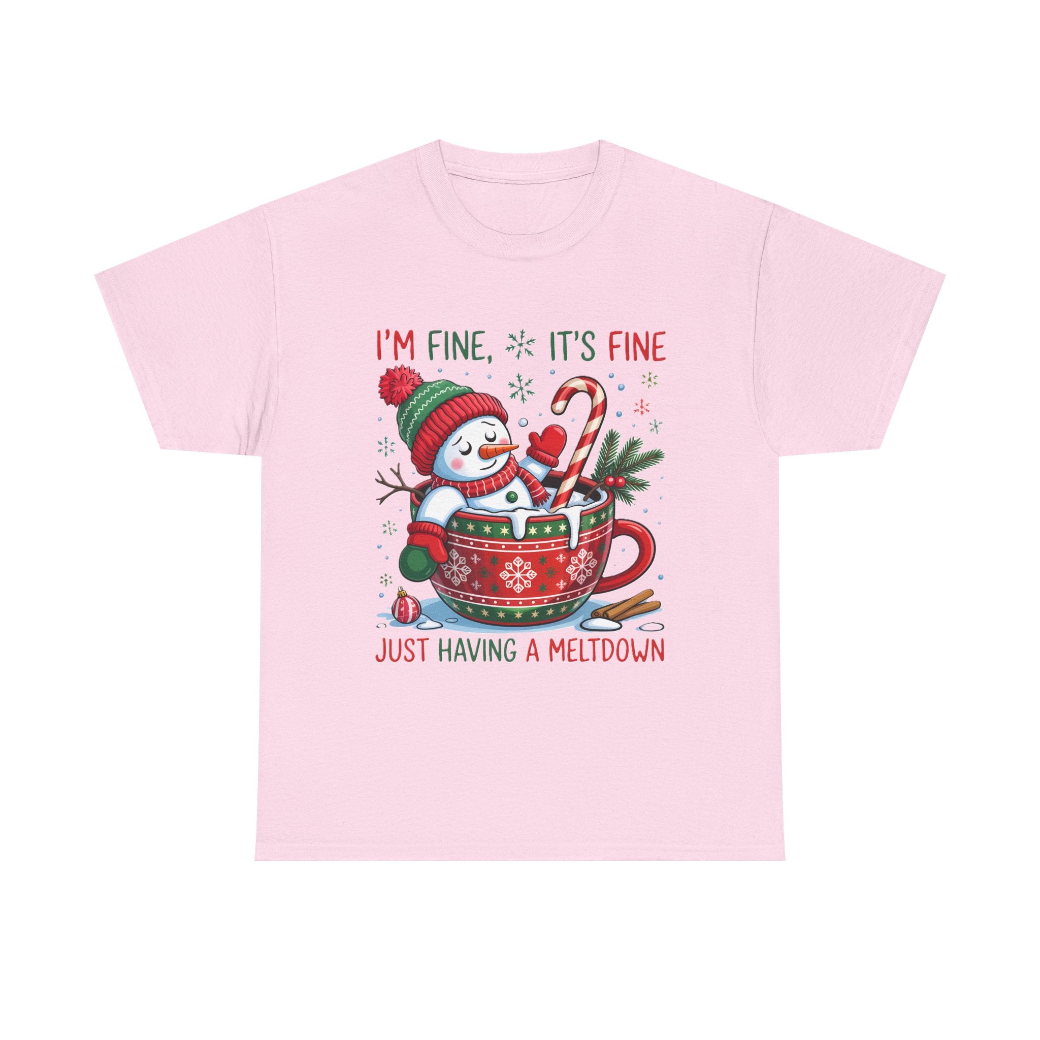 Snowman Meltdown Christmas Tee, Funny Tee, Holiday Gift, Winter Shirt, Unisex Cotton T-Shirt