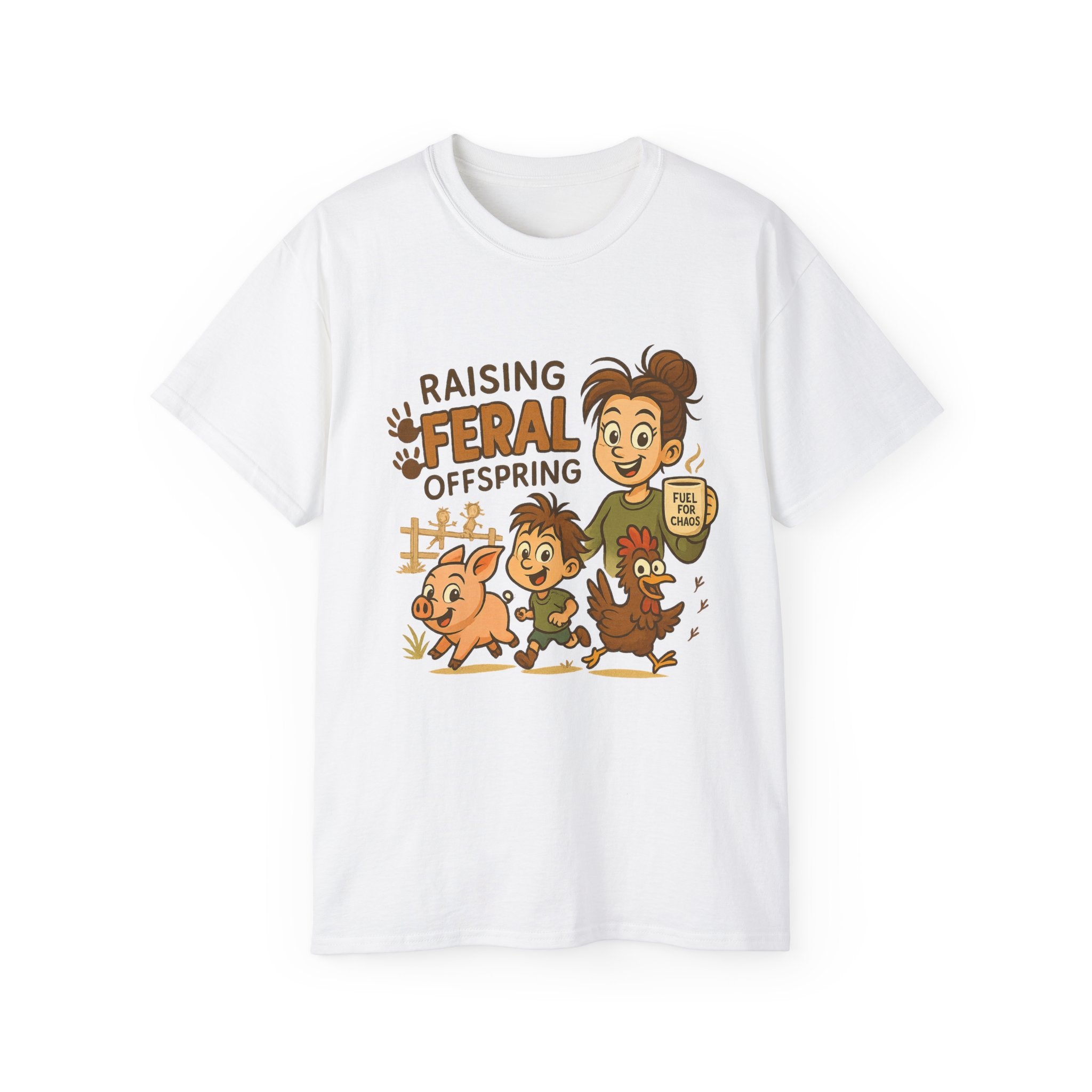 Feral Offspring Tee, Fun Unisex Shirt, Cute Animal Gift, Eco-Friendly Cotton T-Shirt, Perfect for Parents and Kids, Casual Wear