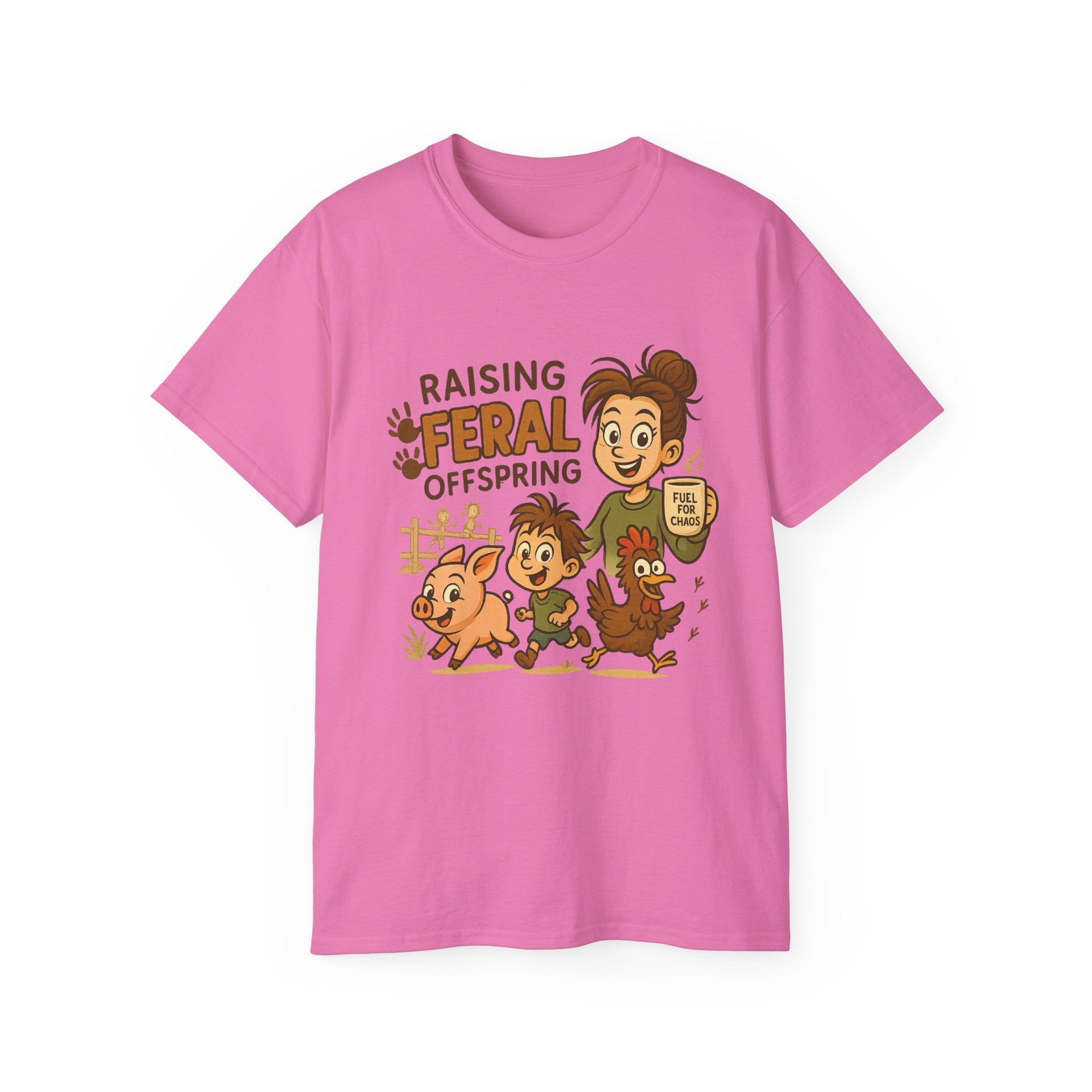 Feral Offspring Tee, Fun Unisex Shirt, Cute Animal Gift, Eco-Friendly Cotton T-Shirt, Perfect for Parents and Kids, Casual Wear