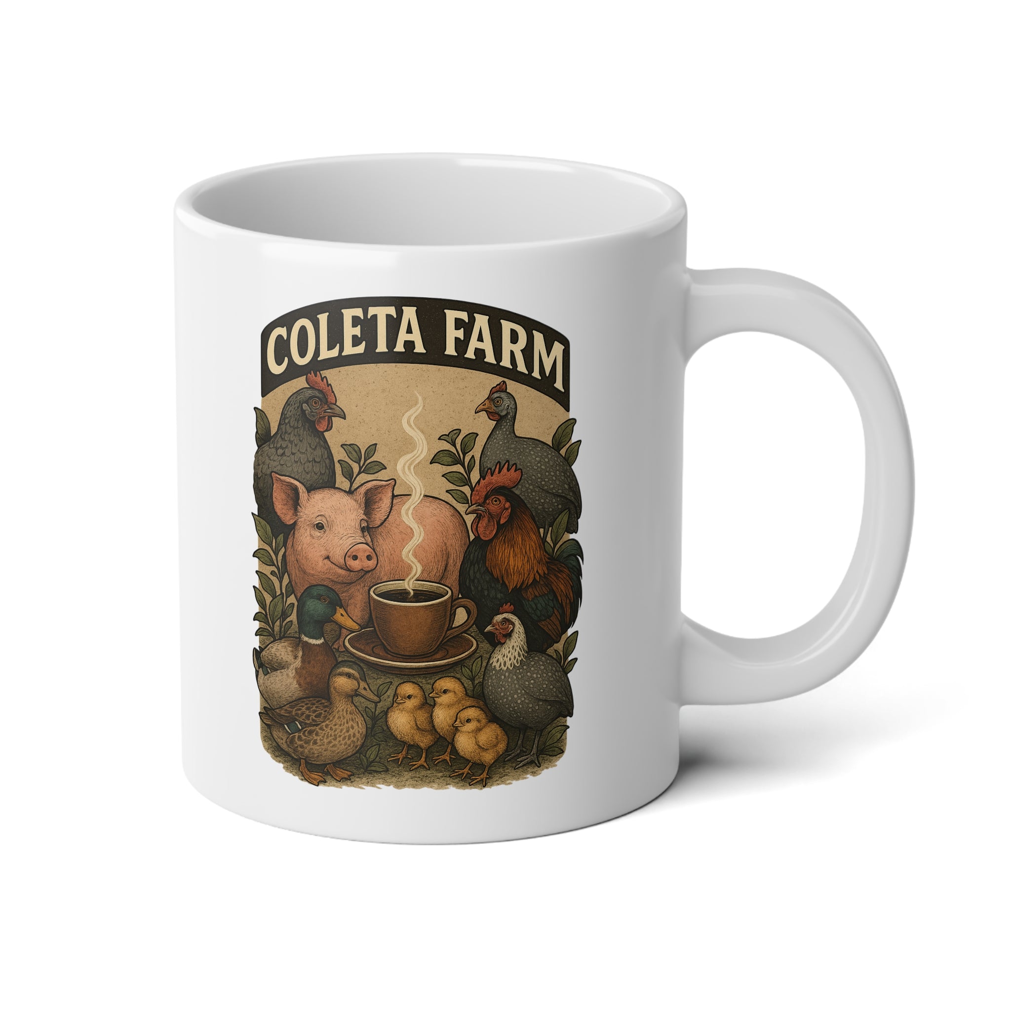 20 oz Double sided same design-Coffee Mug, Cozy Farm Vibes, Perfect for Gifts, Home Decor, Tea Lovers, Rustic Kitchenware, Farmhouse Style