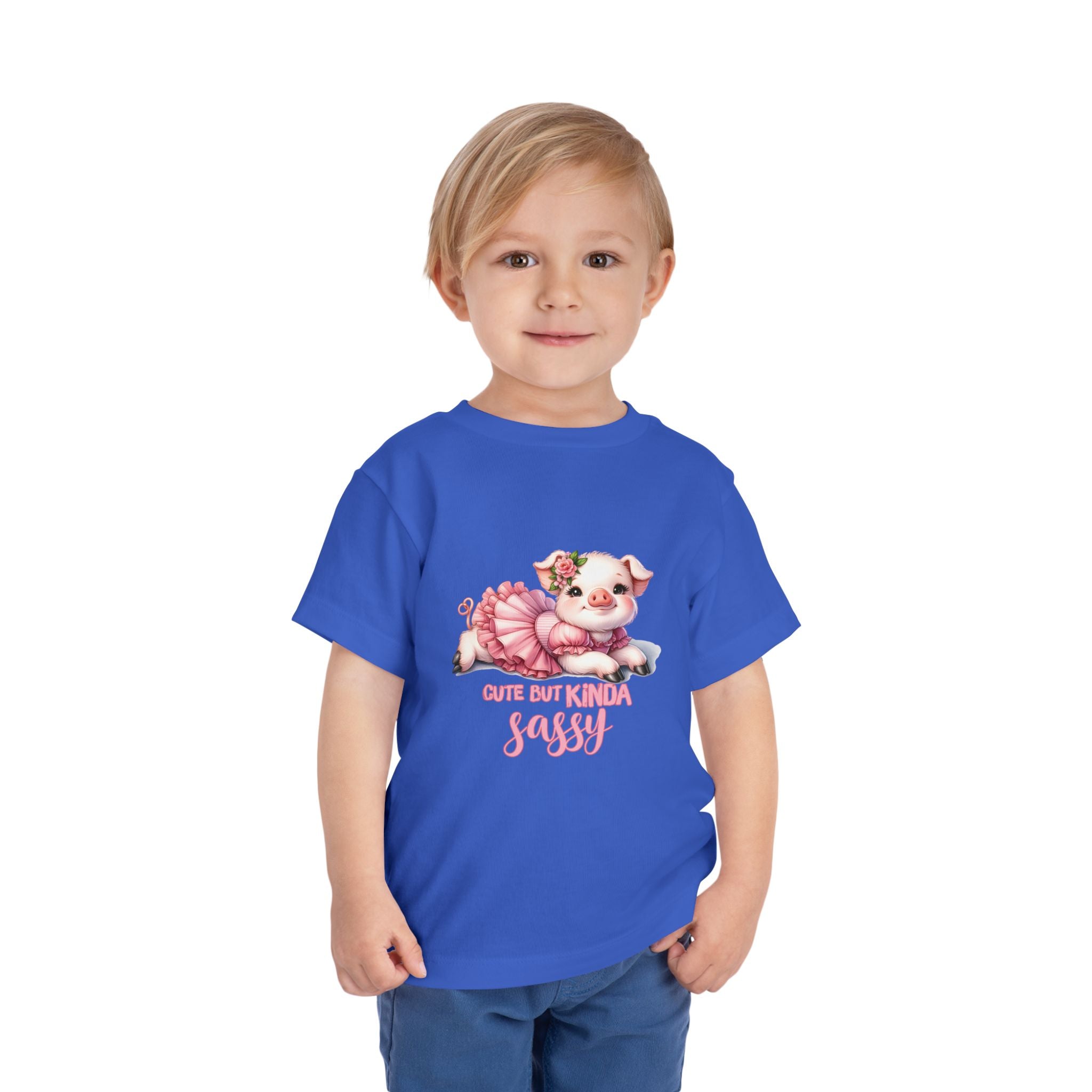 Sassy Pig Toddler Tee, Cute Kids T-Shirt, Birthday Gift, Toddler Apparel, Funny Animal Shirt, Playful Baby Tee