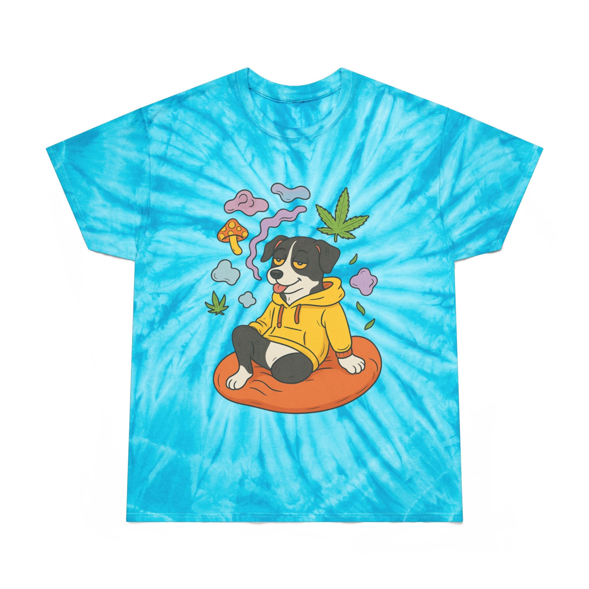 Chill Tie-Dye Tee, Cozy Fun Shirt, Summer Vibes Tee, Casual Streetwear, Unique Graphic Tee, Perfect Gift for Dog Lovers