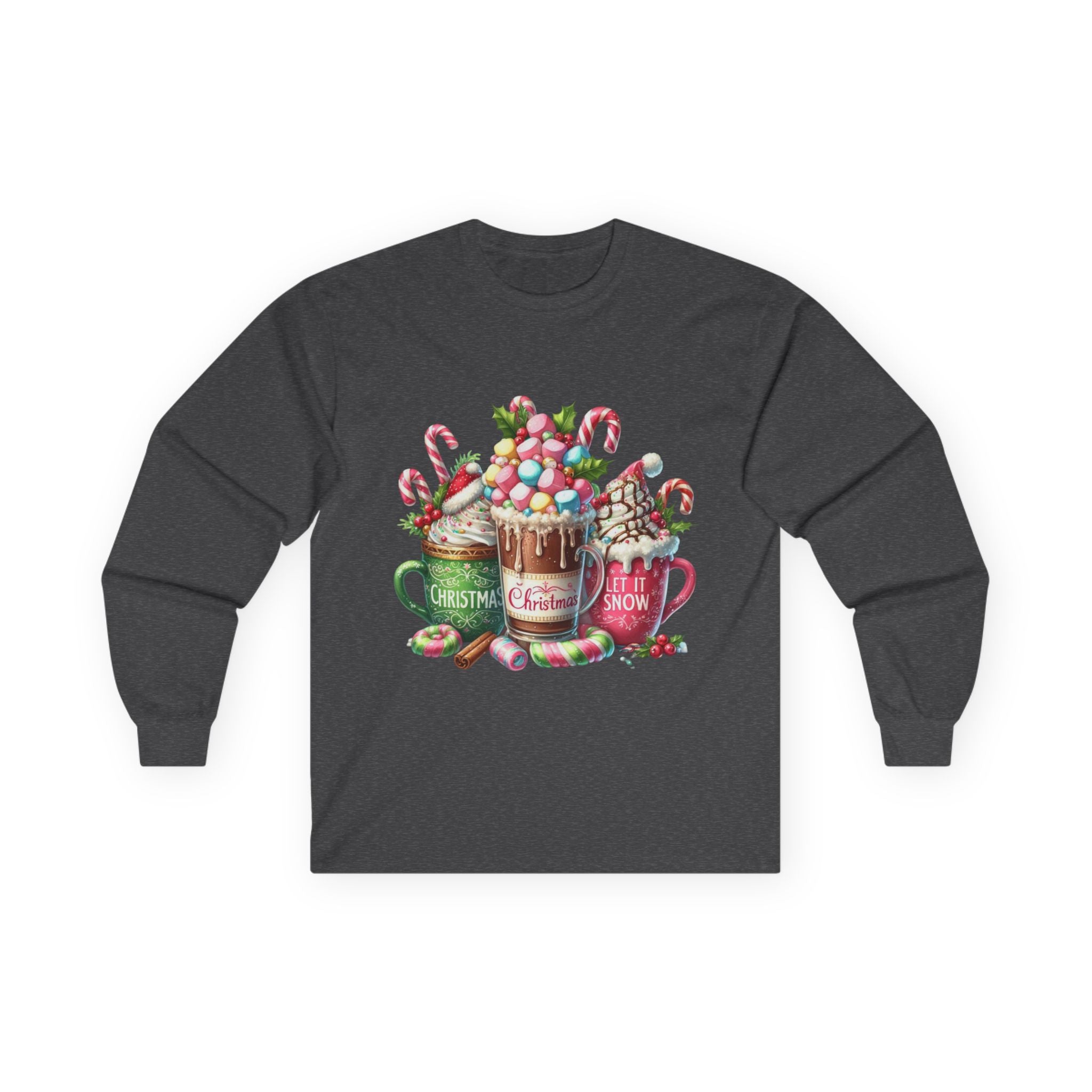 Christmas Hot Chocolate Long Sleeve Tee, Cozy Winter Shirt, Holiday Gift, Seasonal Apparel, Festive Tee, Winter Celebrations, Unisex [...]