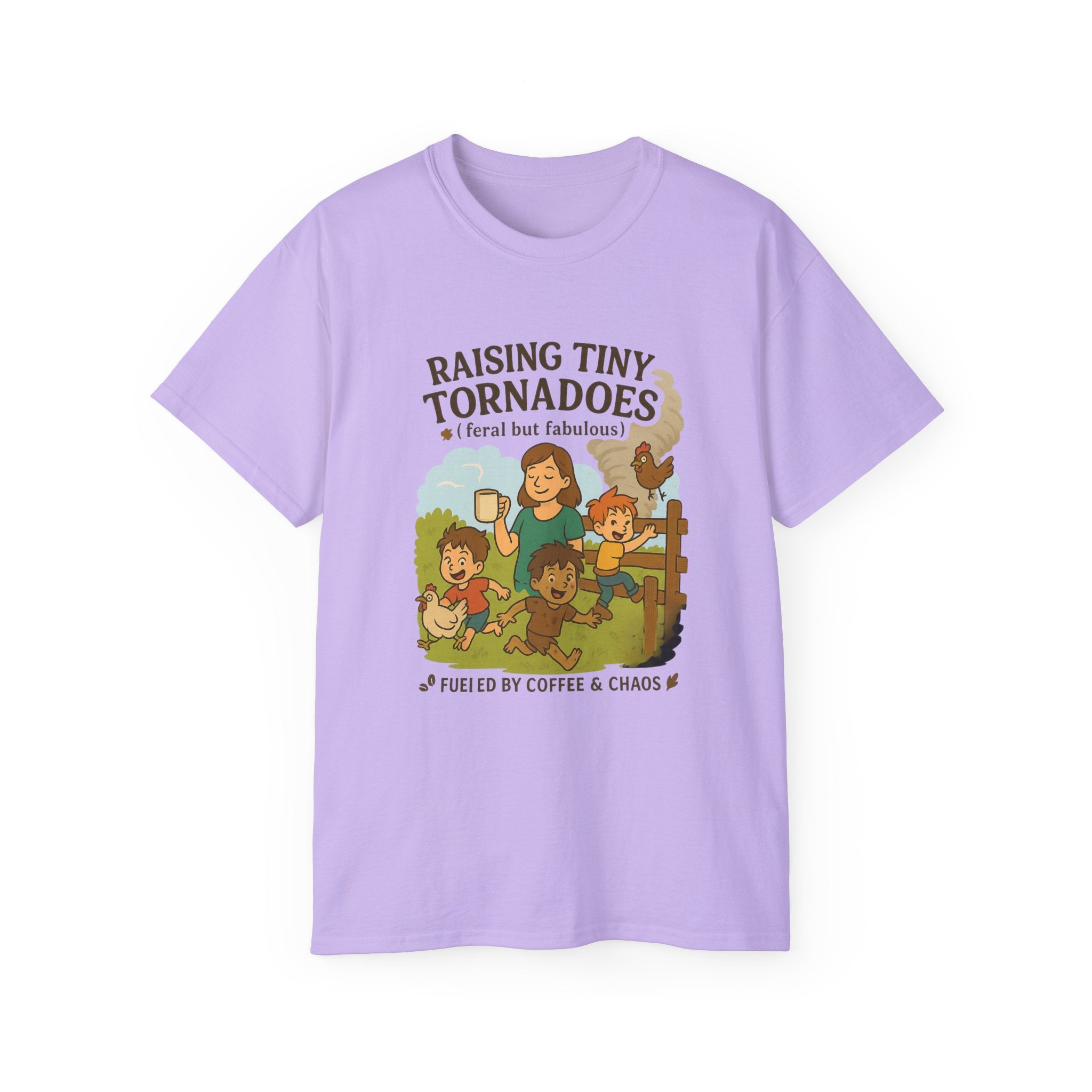 Unisex Ultra Cotton Tee: Raising Tiny Tornadoes, Fun Parenting Shirt, Coffee Lovers Gift, Family Humor T-Shirt, Fabulously Feral Kids [...]