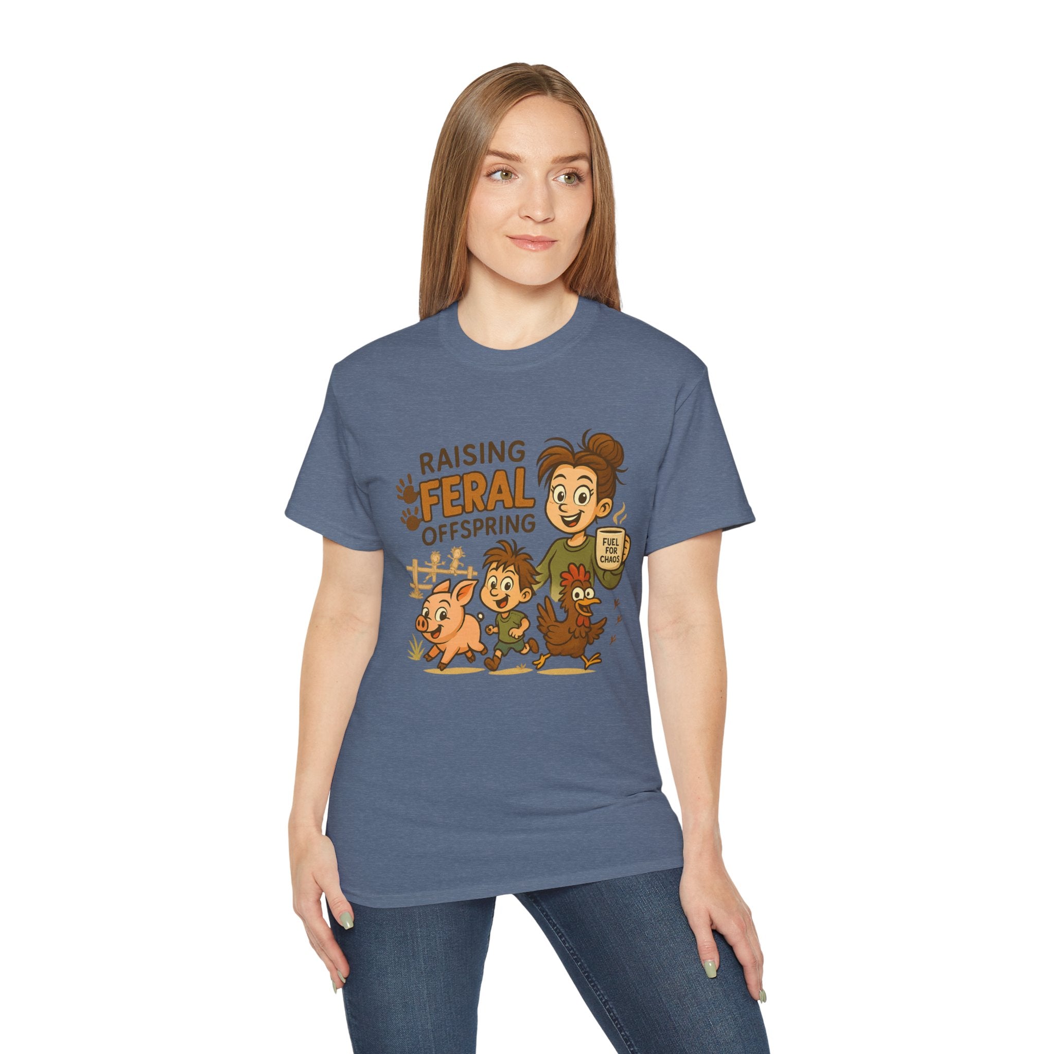 Feral Offspring Tee, Fun Unisex Shirt, Cute Animal Gift, Eco-Friendly Cotton T-Shirt, Perfect for Parents and Kids, Casual Wear