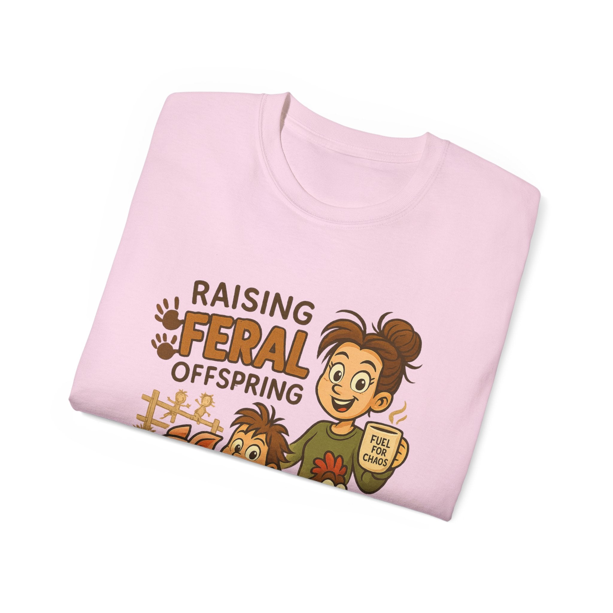 Feral Offspring Tee, Fun Unisex Shirt, Cute Animal Gift, Eco-Friendly Cotton T-Shirt, Perfect for Parents and Kids, Casual Wear