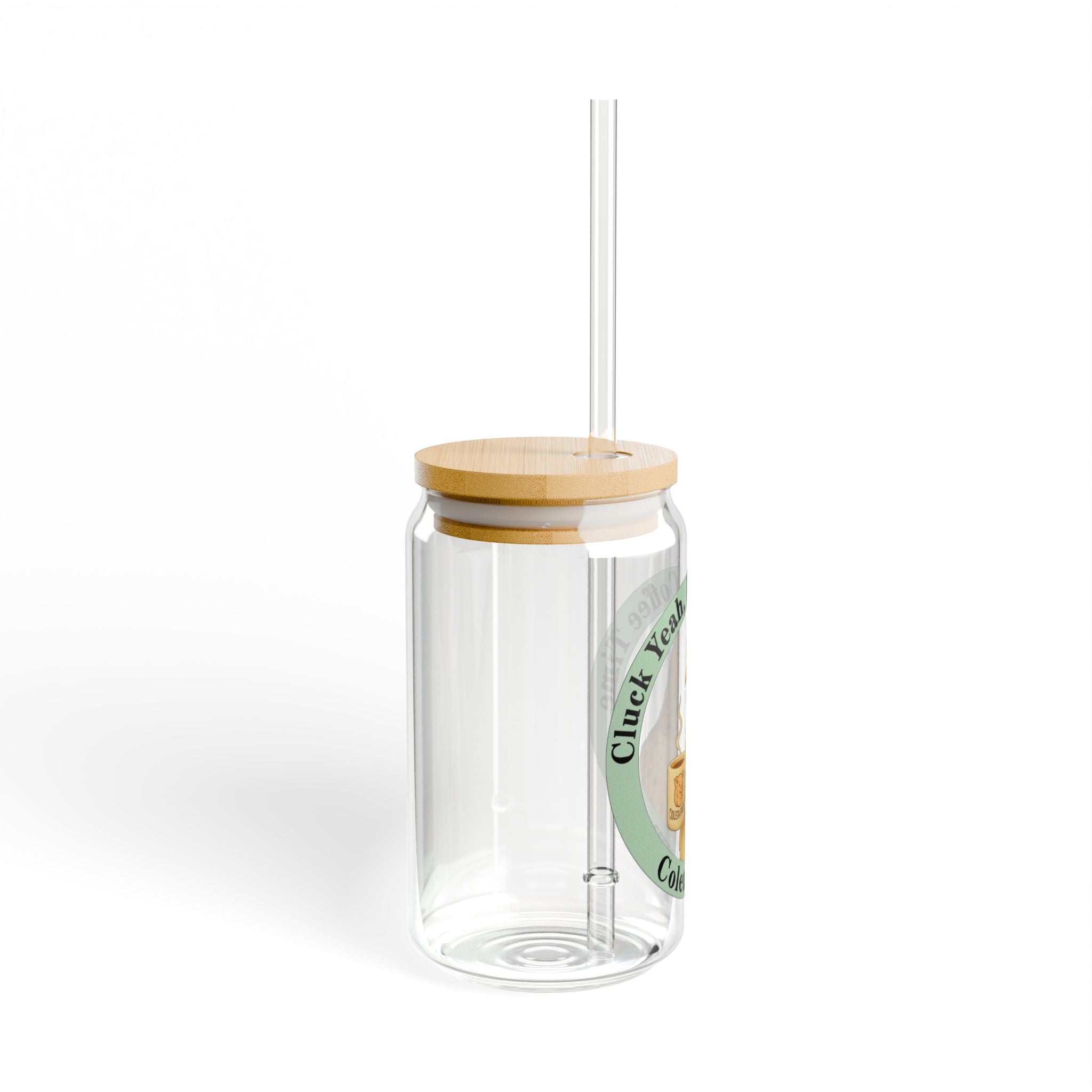 Charming 16 oz Sipper Glass with Farm Fresh Design, Perfect for Coffee Lovers, Gift Idea, Farmhouse Decor, Eco-Friendly Drinkware