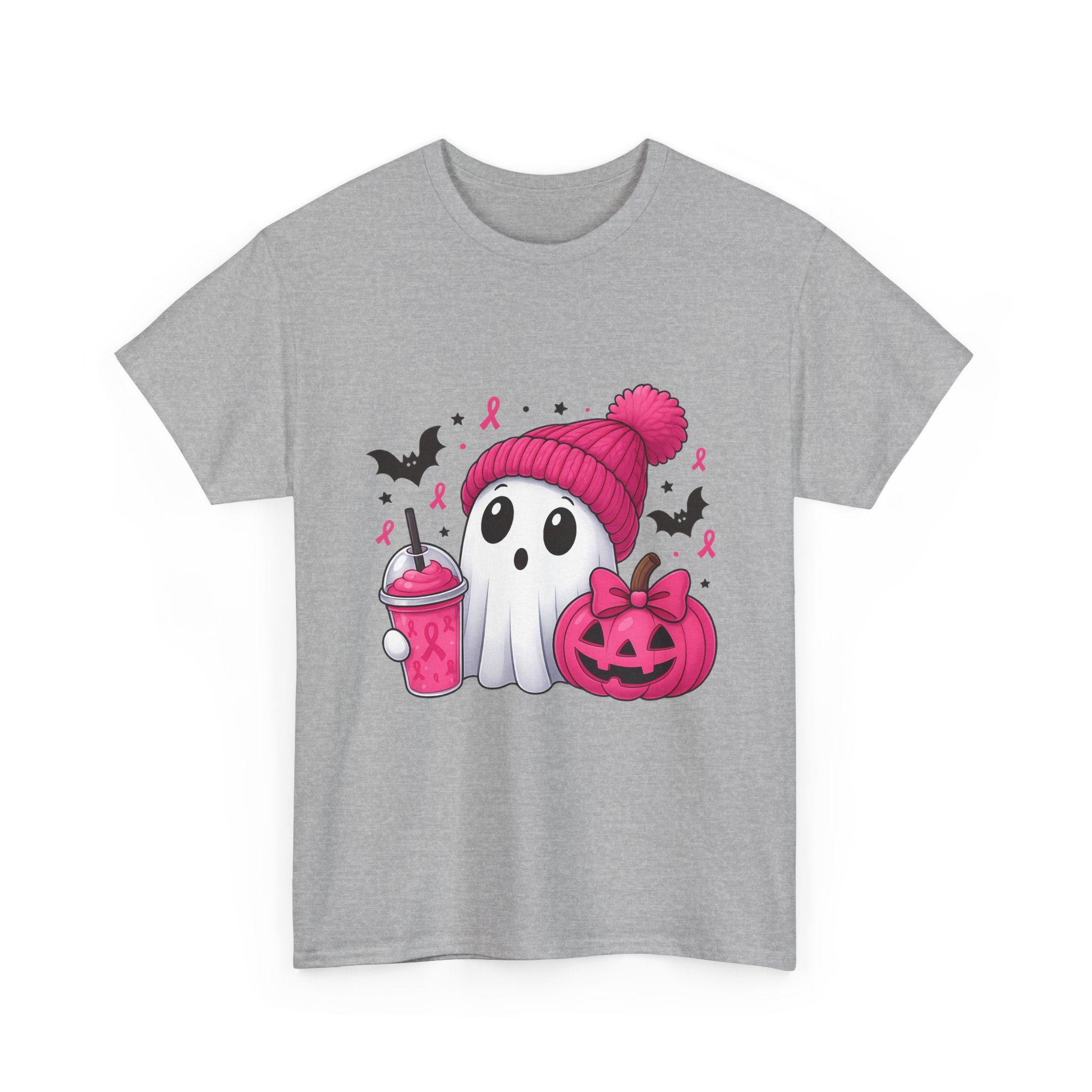 Cute Halloween Ghost Tee, Unisex Halloween Shirt, Spooky Graphic Tee, Fall Apparel, Trick or Treat Shirt, Pumpkin and Ghost Design