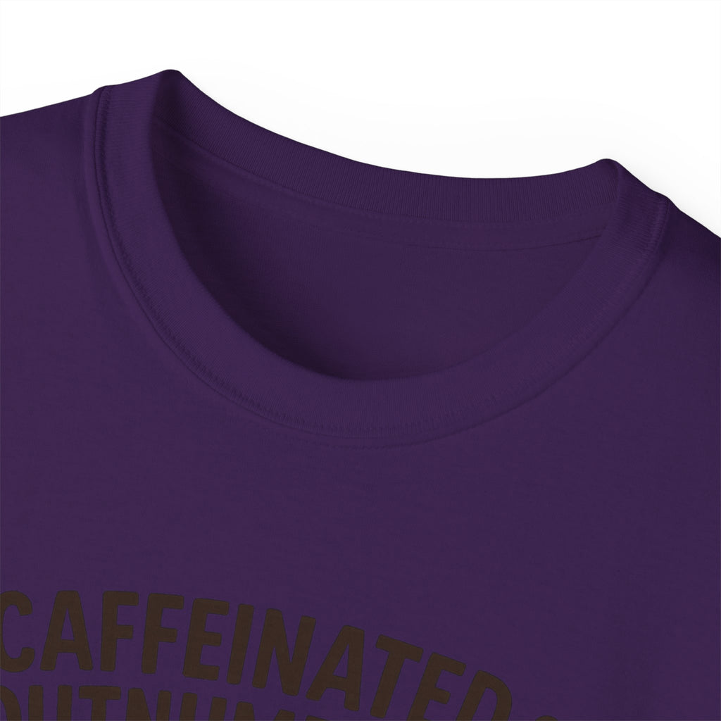 Caffeinated & Outnumbered Tee, Mom Life Shirt, Funny Parenting Tee, Gifts for Moms, Family Humor T-Shirt, Cute Kids Design