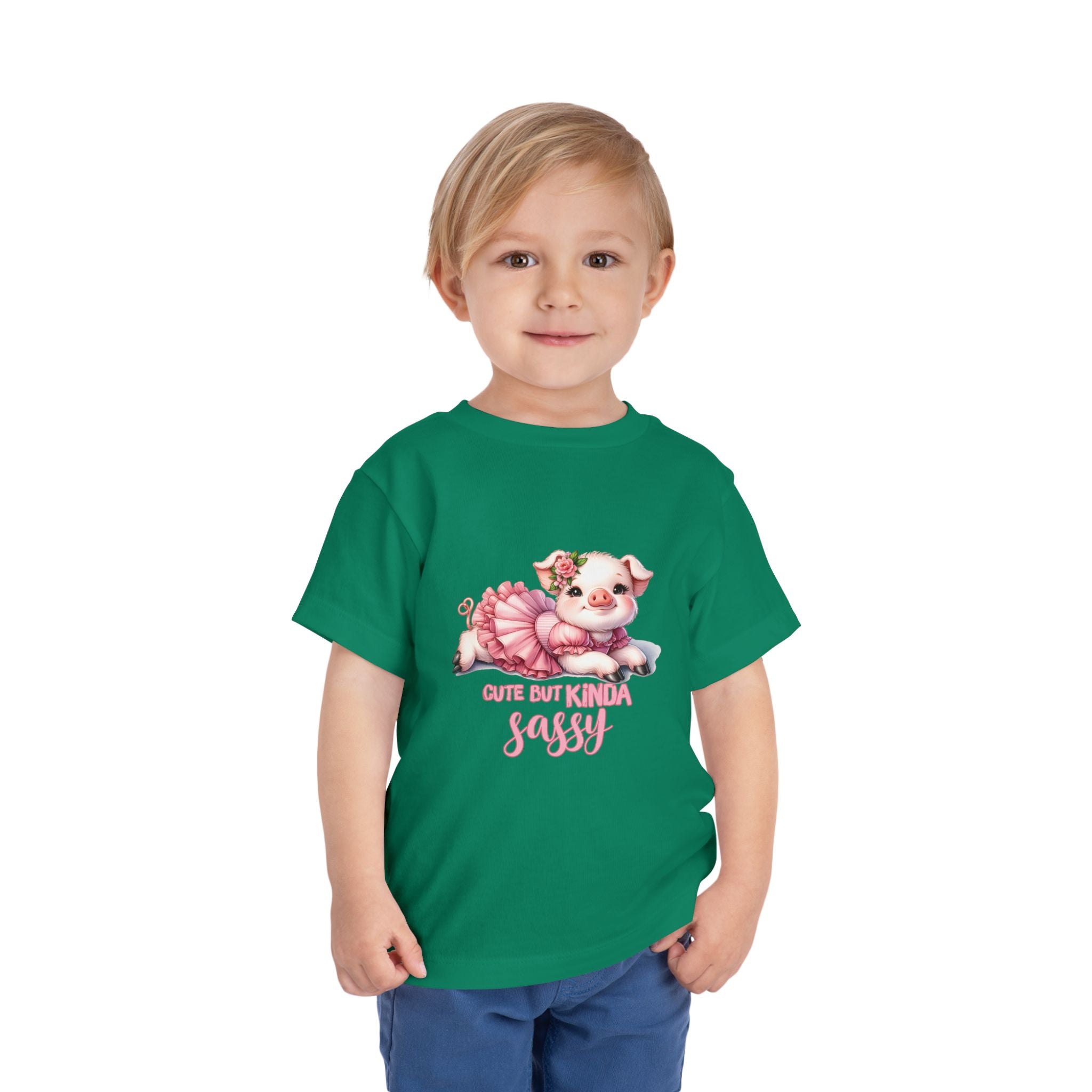 Sassy Pig Toddler Tee, Cute Kids T-Shirt, Birthday Gift, Toddler Apparel, Funny Animal Shirt, Playful Baby Tee
