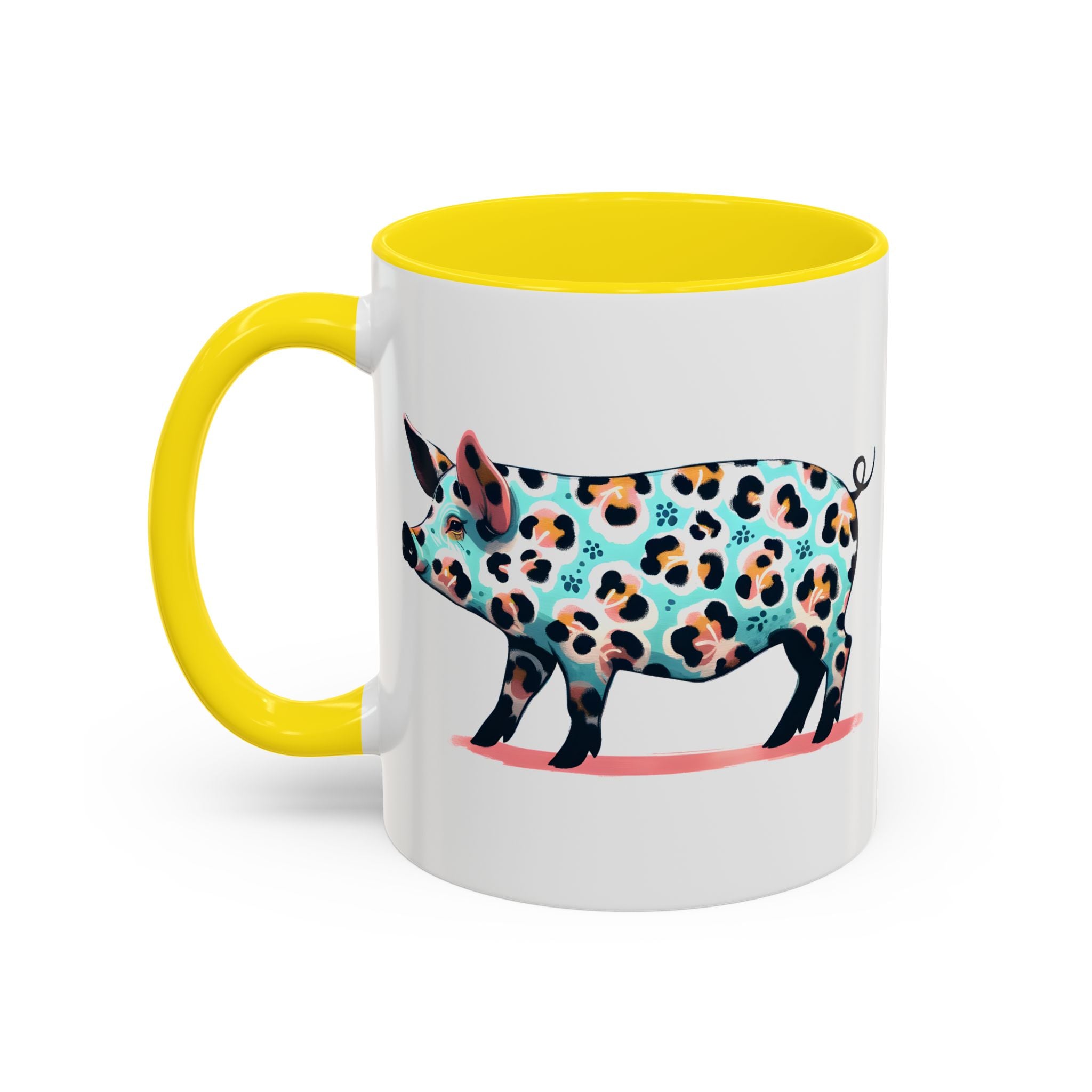 Playful Leopard Print Accent Coffee Mug | Unique Gift for Animal Lovers, Kitchen Decor, Tea Lovers, Birthday Present, Personalized Mug