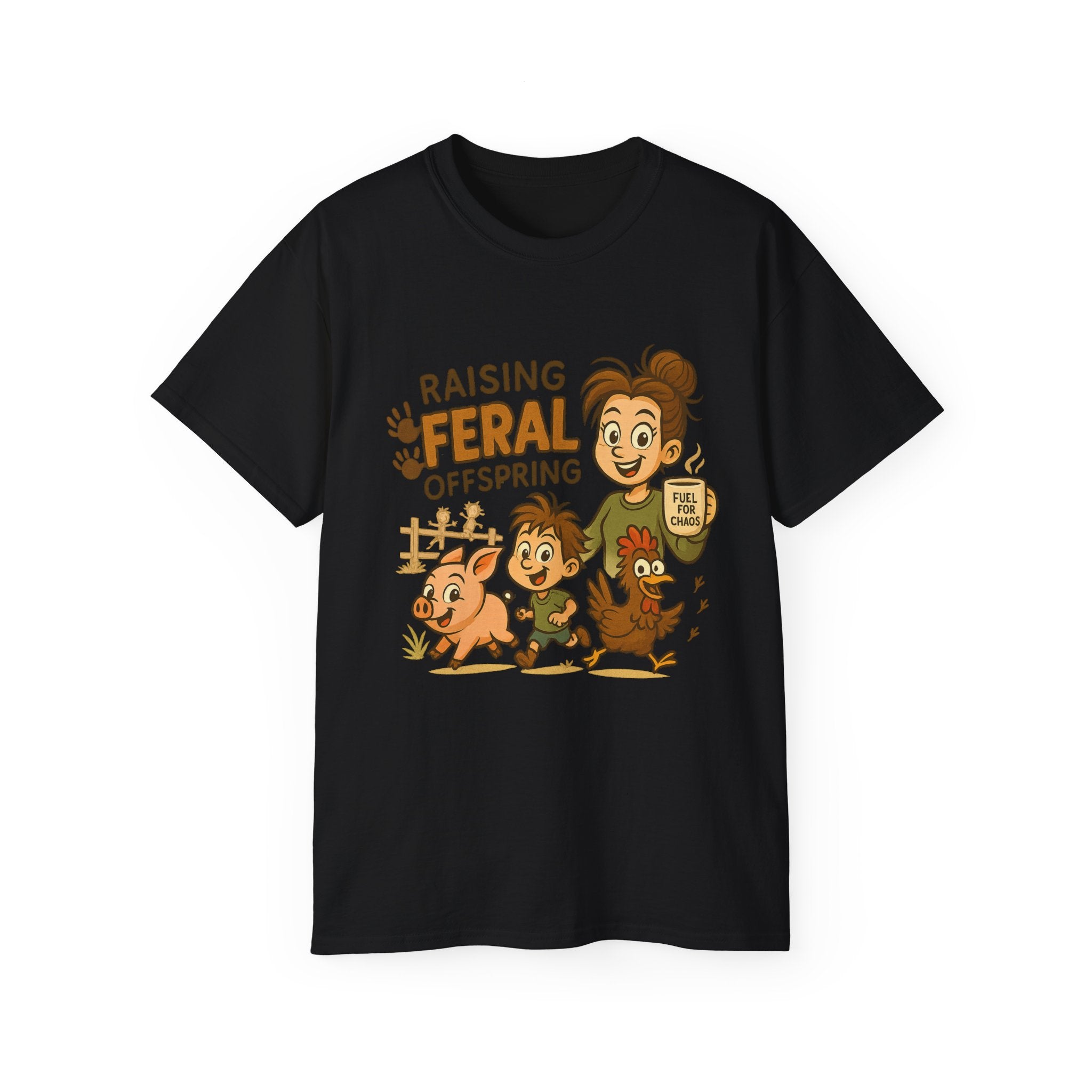 Feral Offspring Tee, Fun Unisex Shirt, Cute Animal Gift, Eco-Friendly Cotton T-Shirt, Perfect for Parents and Kids, Casual Wear