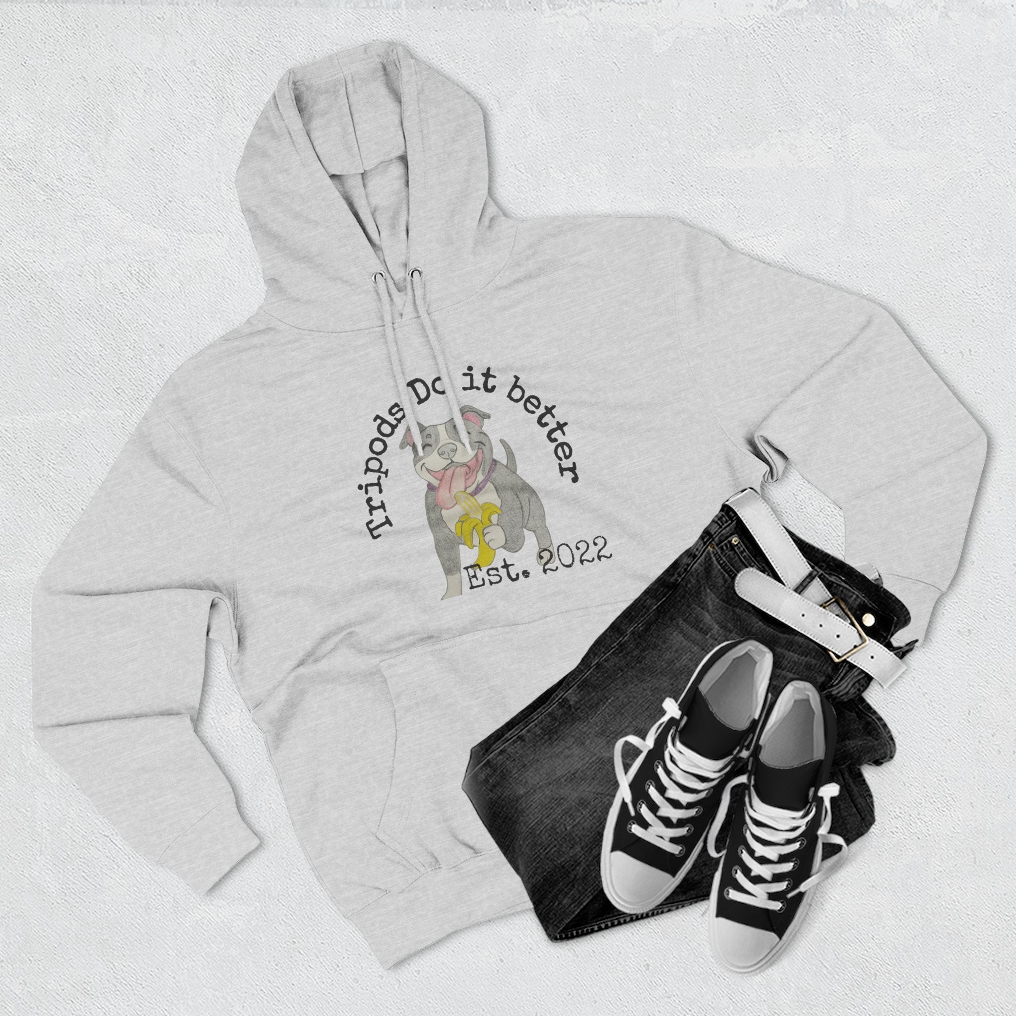 Three-Panel Fleece Hoodie - Perfect Gift for Animal Lovers, Cozy Comfort for Any Occasion, Celebrating Pets, Unique Pet Tribute [...]