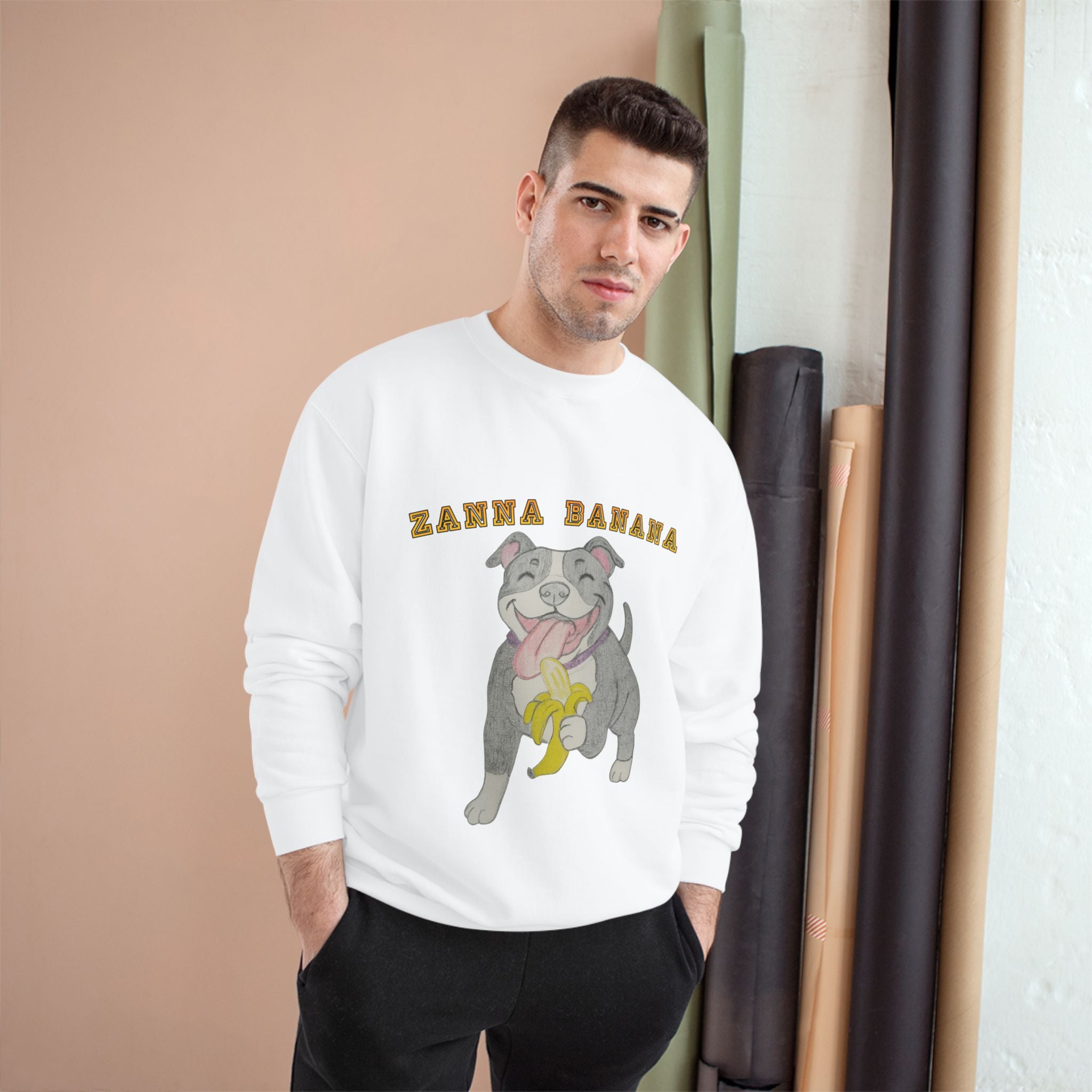 Champion Sweatshirt with Cute Dog Design, Cozy Pet Lover Gift, Funny Dog Sweatshirt, Perfect for Birthdays and Casual Wear