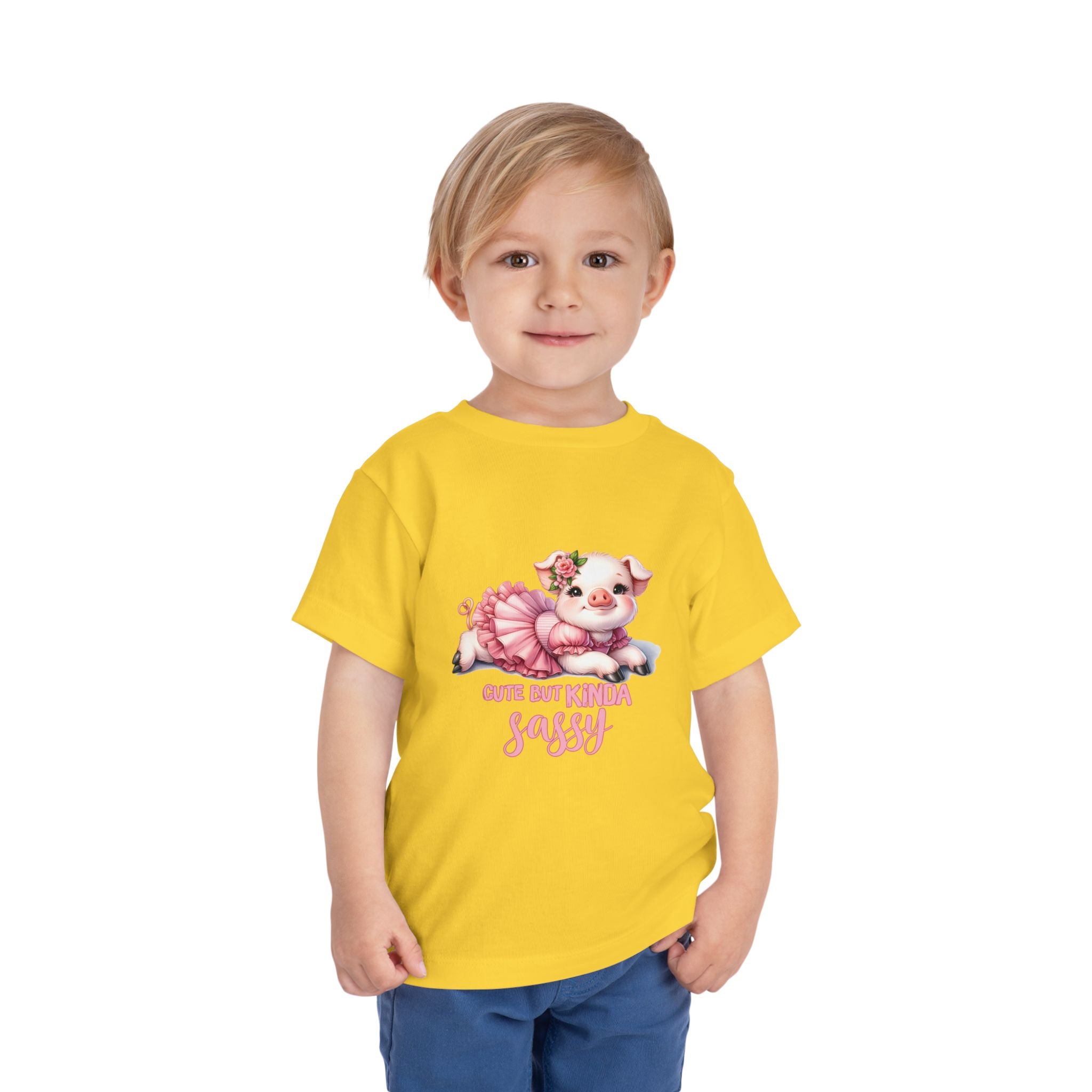 Sassy Pig Toddler Tee, Cute Kids T-Shirt, Birthday Gift, Toddler Apparel, Funny Animal Shirt, Playful Baby Tee