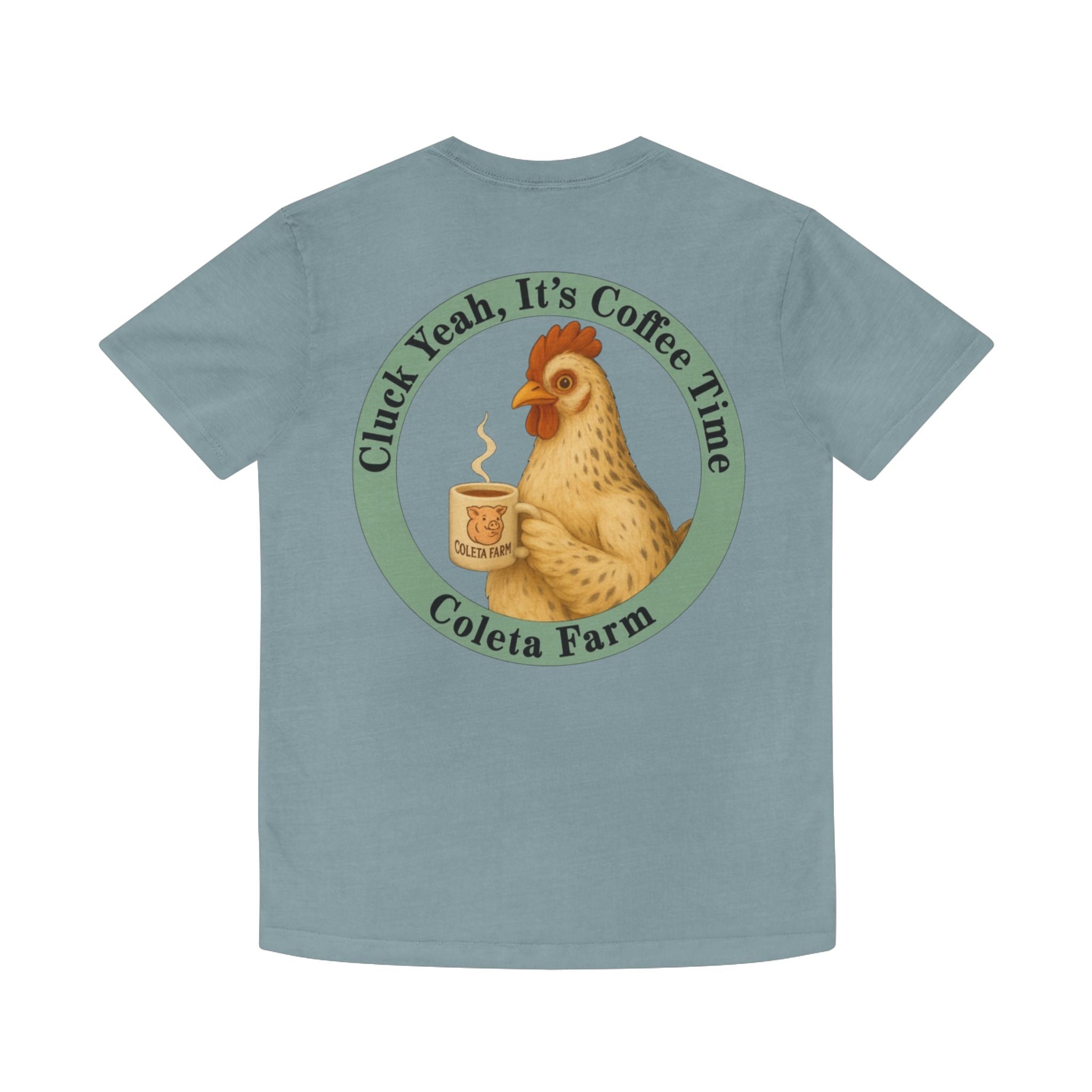 Faded Coffee Time Unisex Shirt | Fun Farm Apparel, Gift for Coffee Lovers, Chicken T-Shirt, Casual Wear, Cute Farmhouse Decor