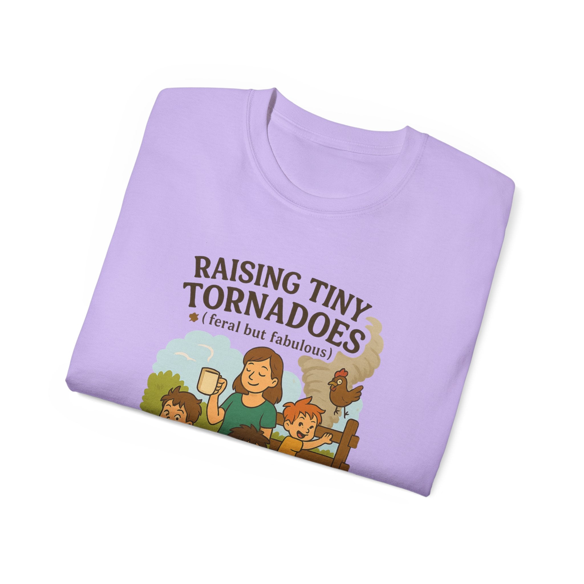 Unisex Ultra Cotton Tee: Raising Tiny Tornadoes, Fun Parenting Shirt, Coffee Lovers Gift, Family Humor T-Shirt, Fabulously Feral Kids [...]