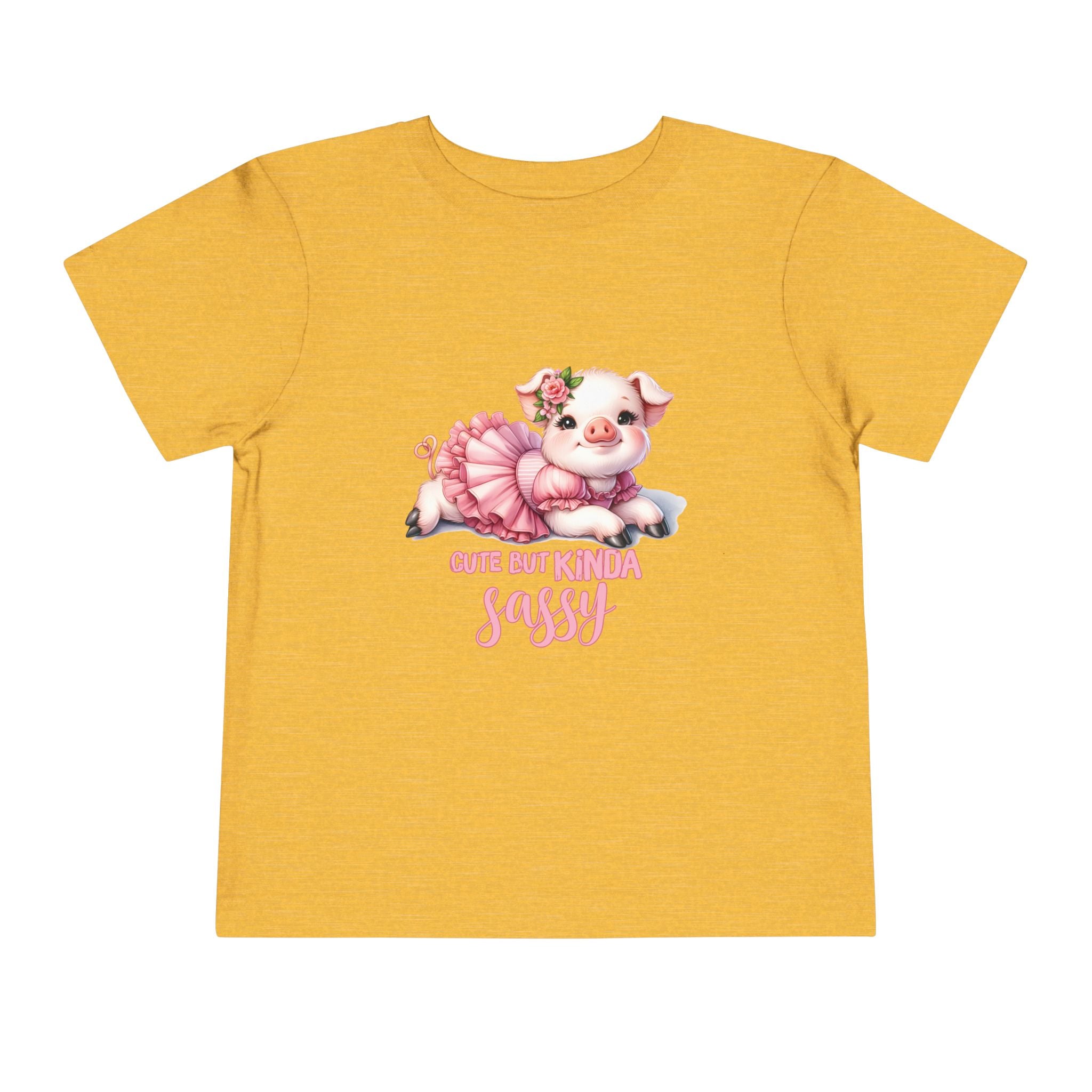 Sassy Pig Toddler Tee, Cute Kids T-Shirt, Birthday Gift, Toddler Apparel, Funny Animal Shirt, Playful Baby Tee