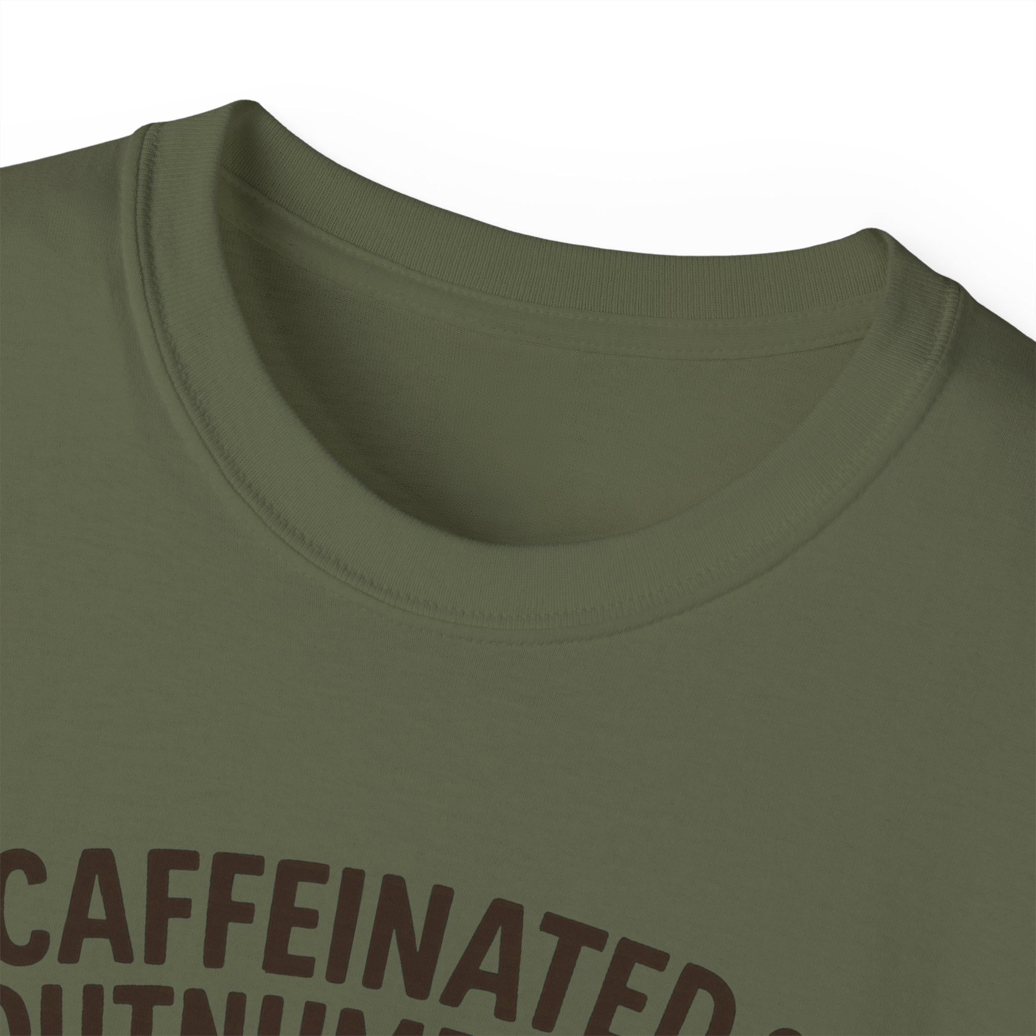 Caffeinated & Outnumbered Tee, Mom Life Shirt, Funny Parenting Tee, Gifts for Moms, Family Humor T-Shirt, Cute Kids Design