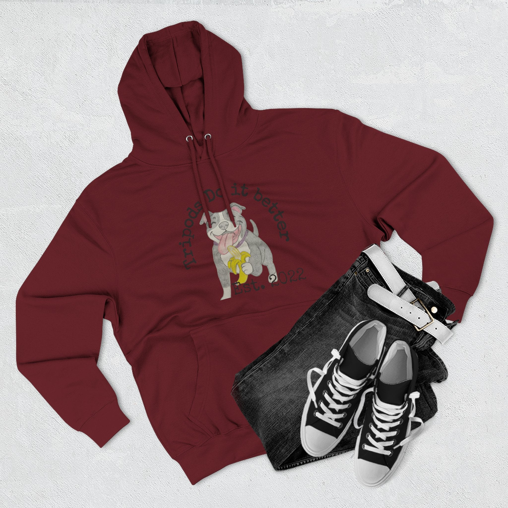 Three-Panel Fleece Hoodie - Perfect Gift for Animal Lovers, Cozy Comfort for Any Occasion, Celebrating Pets, Unique Pet Tribute [...]