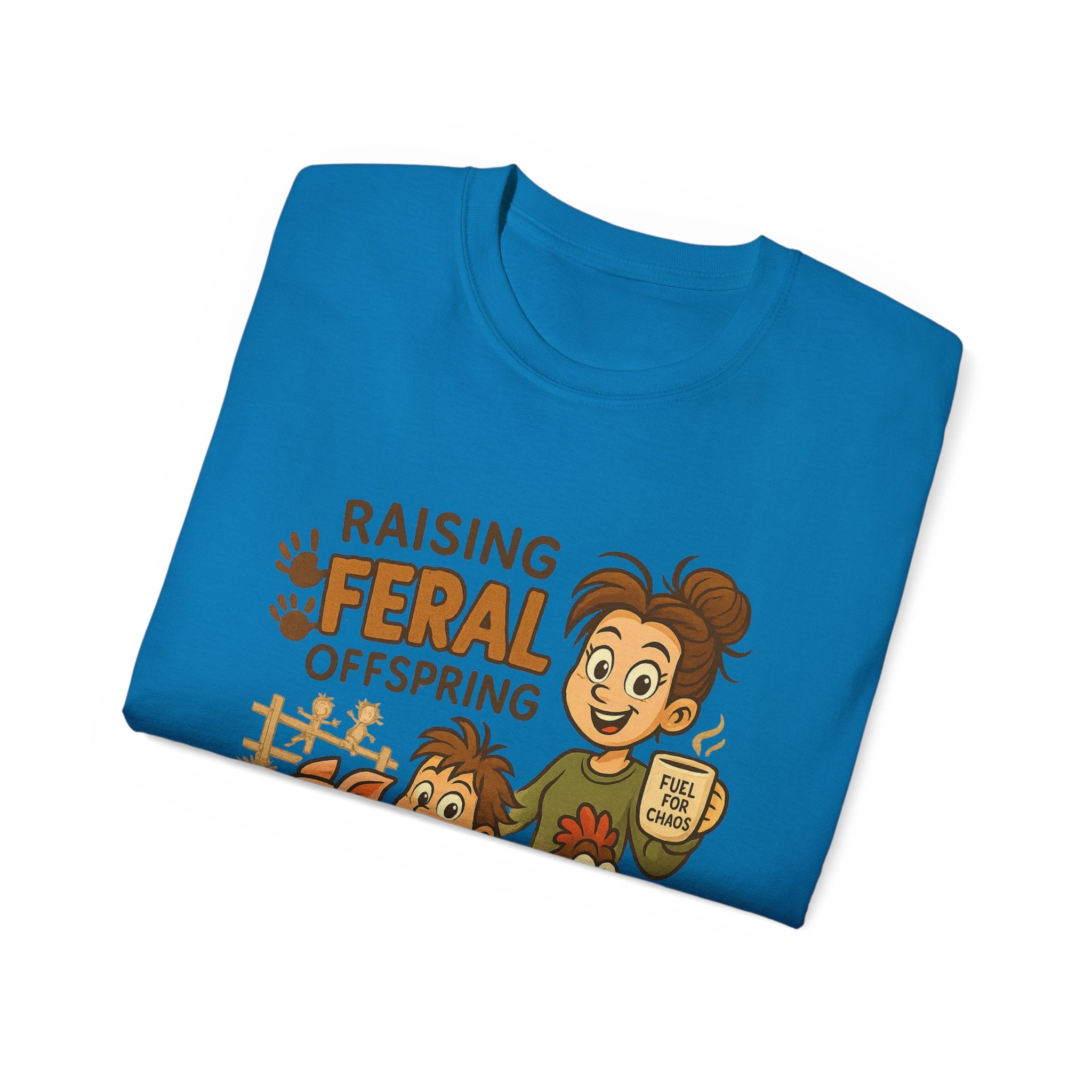Feral Offspring Tee, Fun Unisex Shirt, Cute Animal Gift, Eco-Friendly Cotton T-Shirt, Perfect for Parents and Kids, Casual Wear
