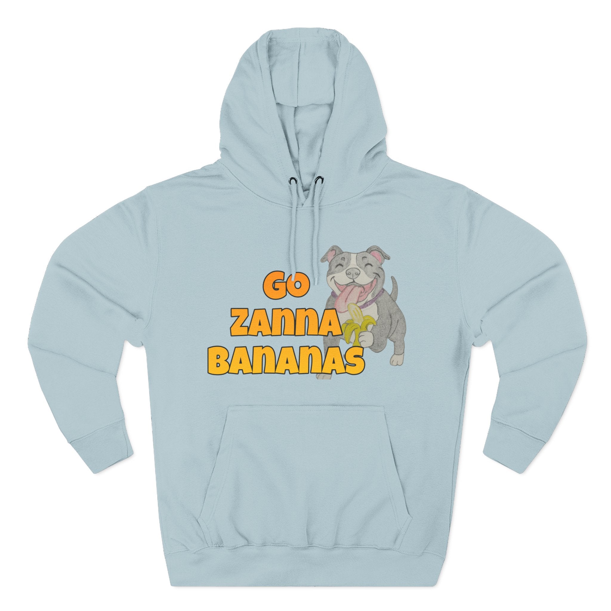 Go Zanna Bananas Fleece Hoodie, Funny Pet Lover Gift, Cozy Sweatshirt for Dog Owners, Perfect for Casual Wear, Great for Birthdays