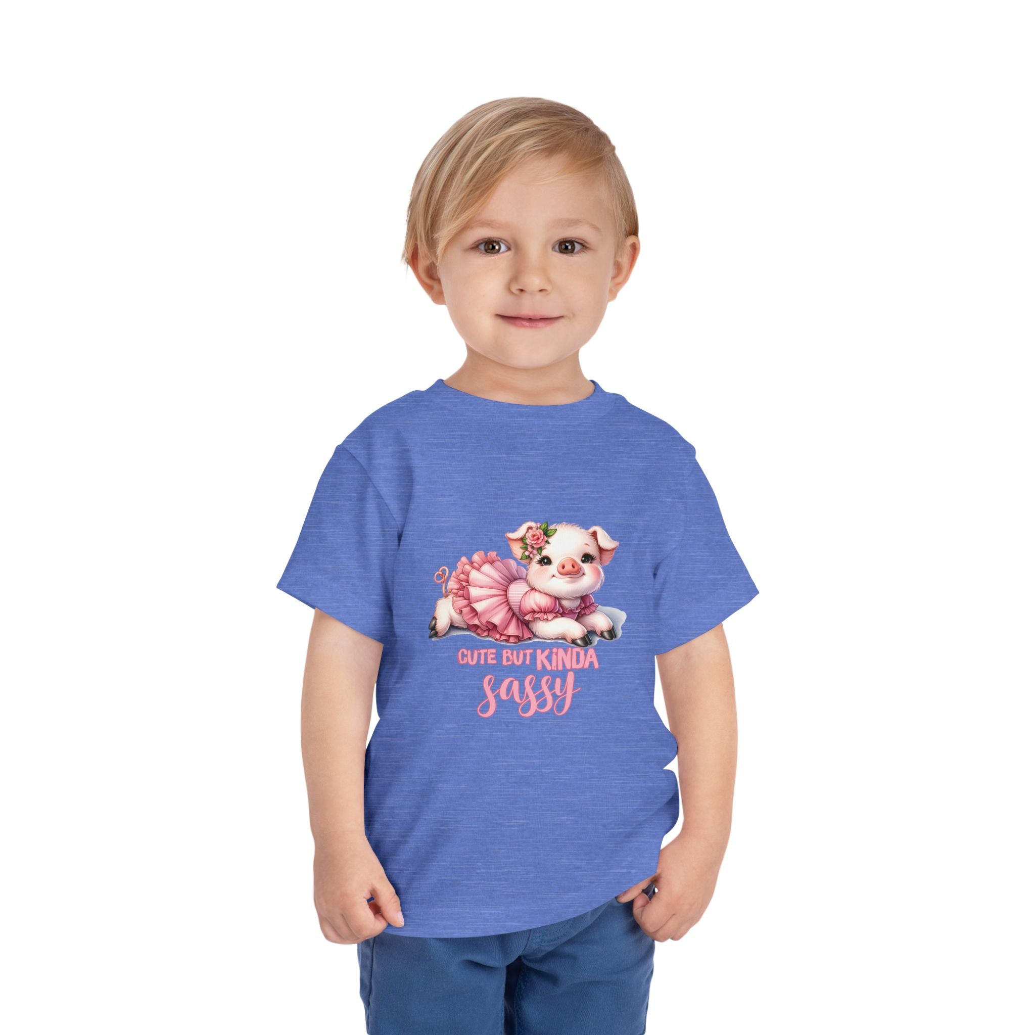Sassy Pig Toddler Tee, Cute Kids T-Shirt, Birthday Gift, Toddler Apparel, Funny Animal Shirt, Playful Baby Tee