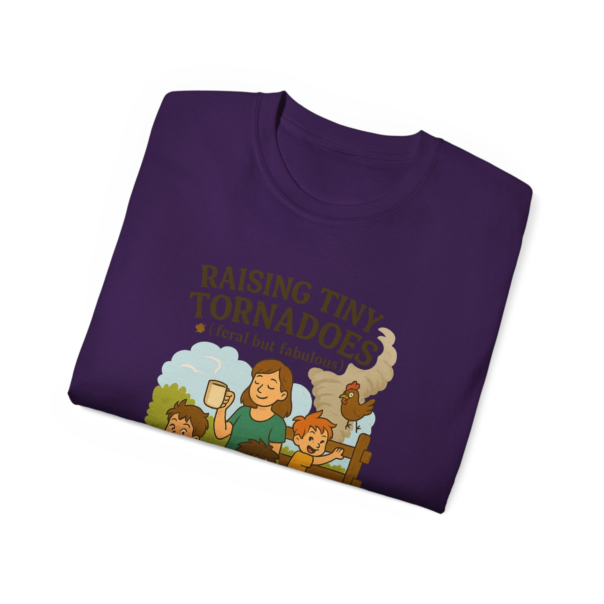 Unisex Ultra Cotton Tee: Raising Tiny Tornadoes, Fun Parenting Shirt, Coffee Lovers Gift, Family Humor T-Shirt, Fabulously Feral Kids [...]