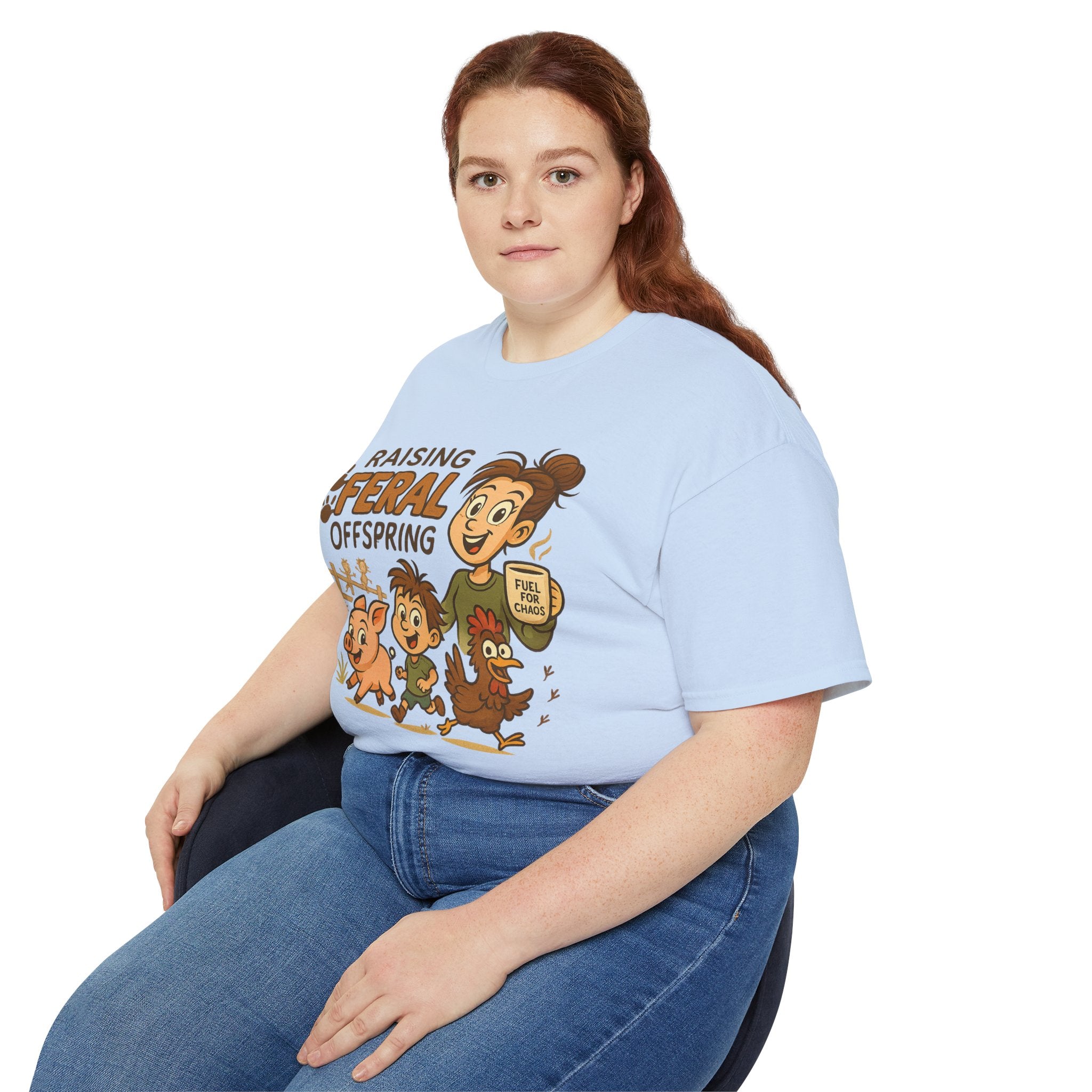 Feral Offspring Tee, Fun Unisex Shirt, Cute Animal Gift, Eco-Friendly Cotton T-Shirt, Perfect for Parents and Kids, Casual Wear
