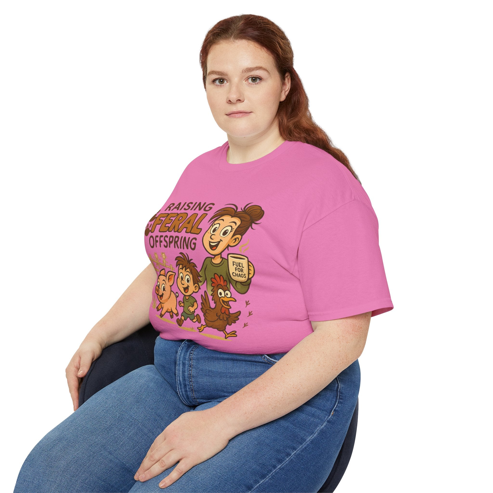 Feral Offspring Tee, Fun Unisex Shirt, Cute Animal Gift, Eco-Friendly Cotton T-Shirt, Perfect for Parents and Kids, Casual Wear